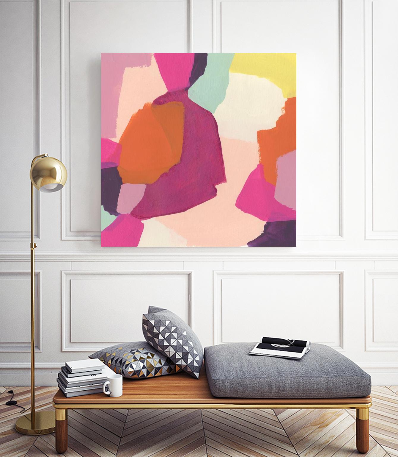 Pink Slip I by June Erica Vess on GIANT ART - brights abstract