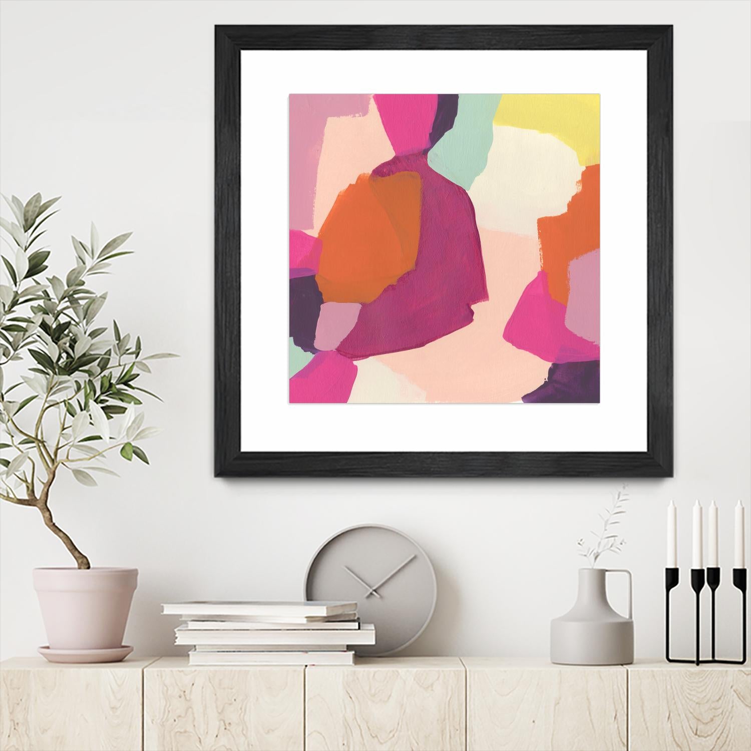 Pink Slip I by June Erica Vess on GIANT ART - brights abstract