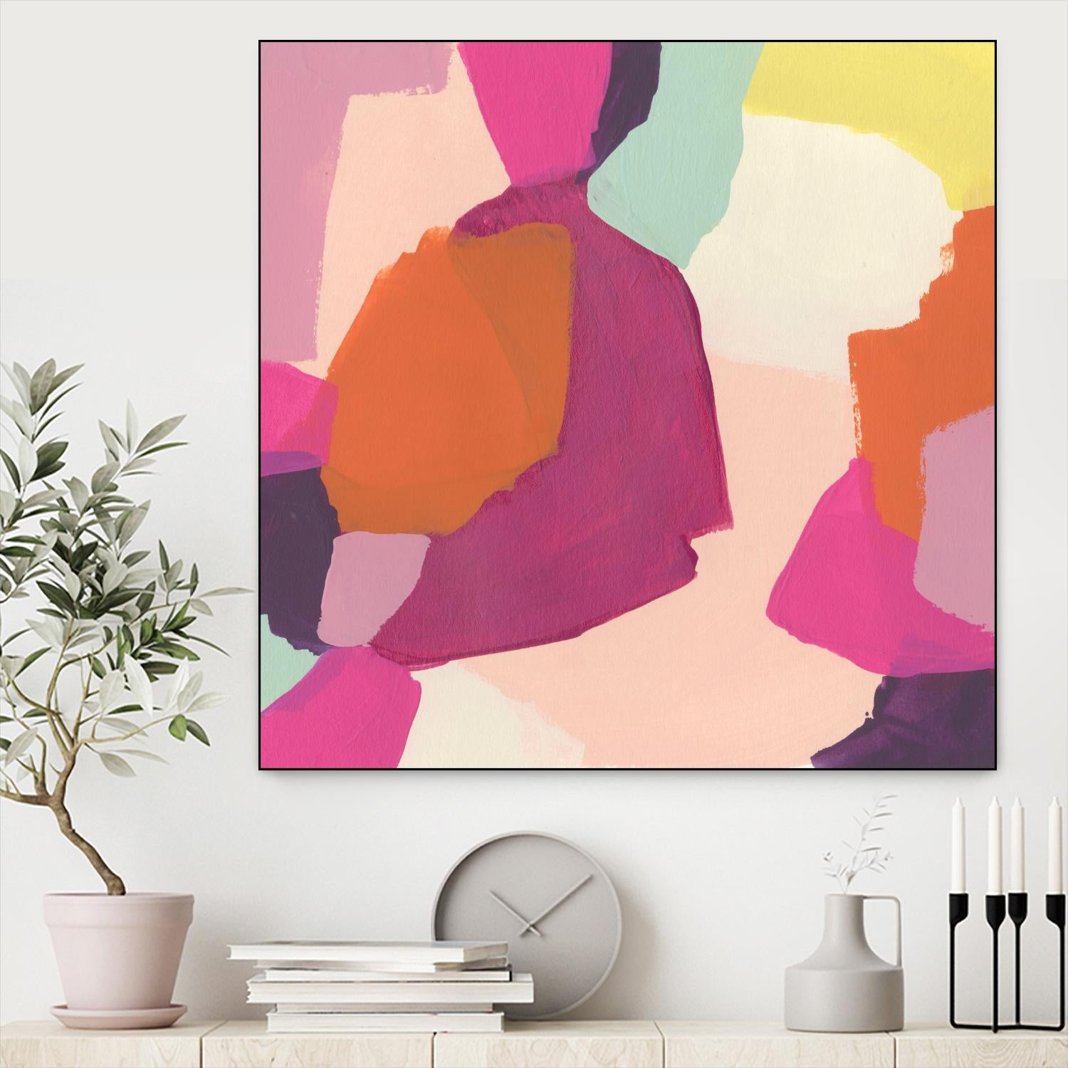 Pink Slip I by June Erica Vess on GIANT ART - brights abstract