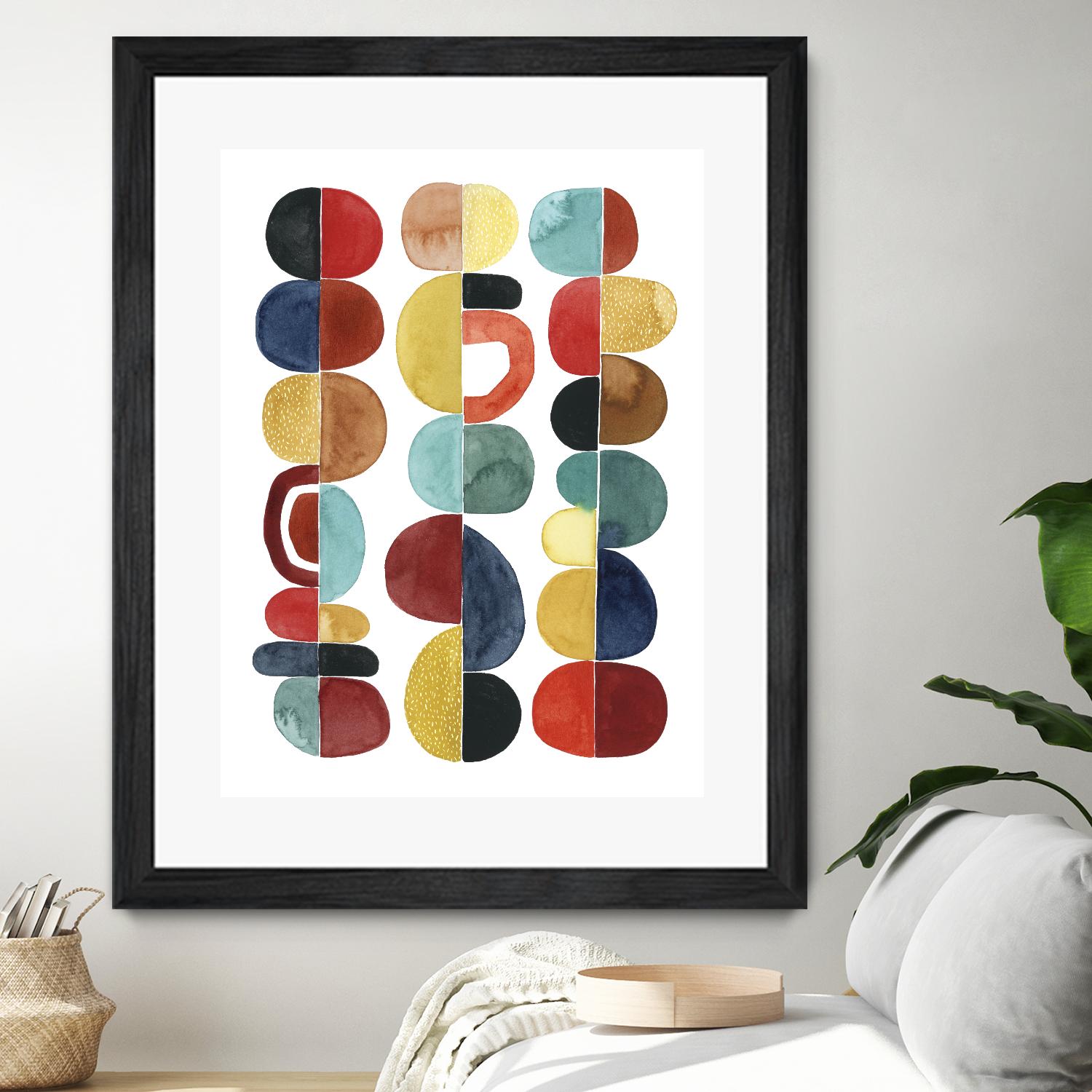 Midcentury Sunrise II by Grace Popp on GIANT ART - brights abstract