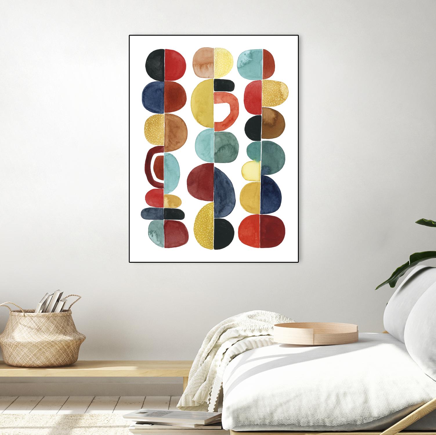 Midcentury Sunrise II by Grace Popp on GIANT ART - brights abstract