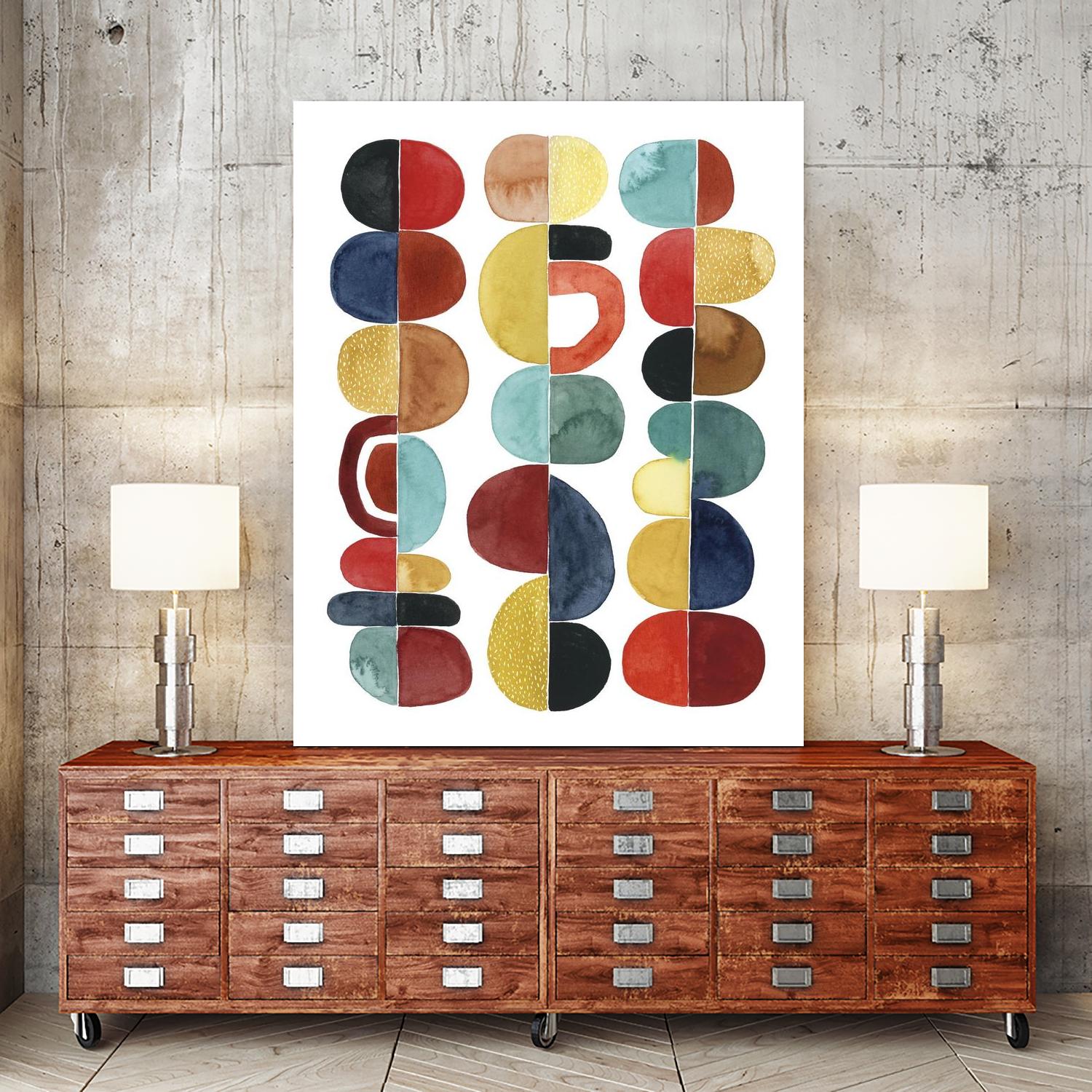 Midcentury Sunrise II by Grace Popp on GIANT ART - brights abstract