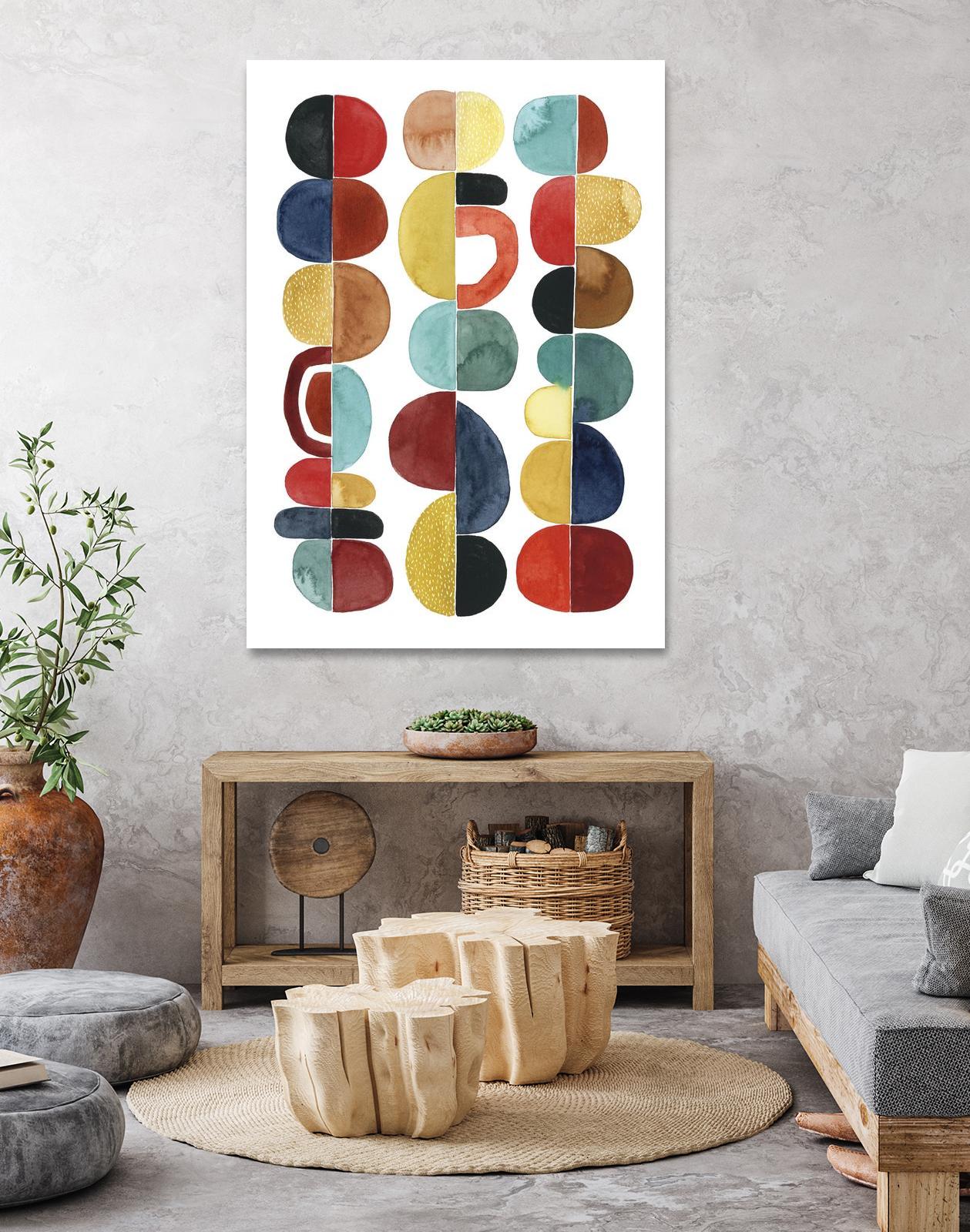 Midcentury Sunrise II by Grace Popp on GIANT ART - brights abstract