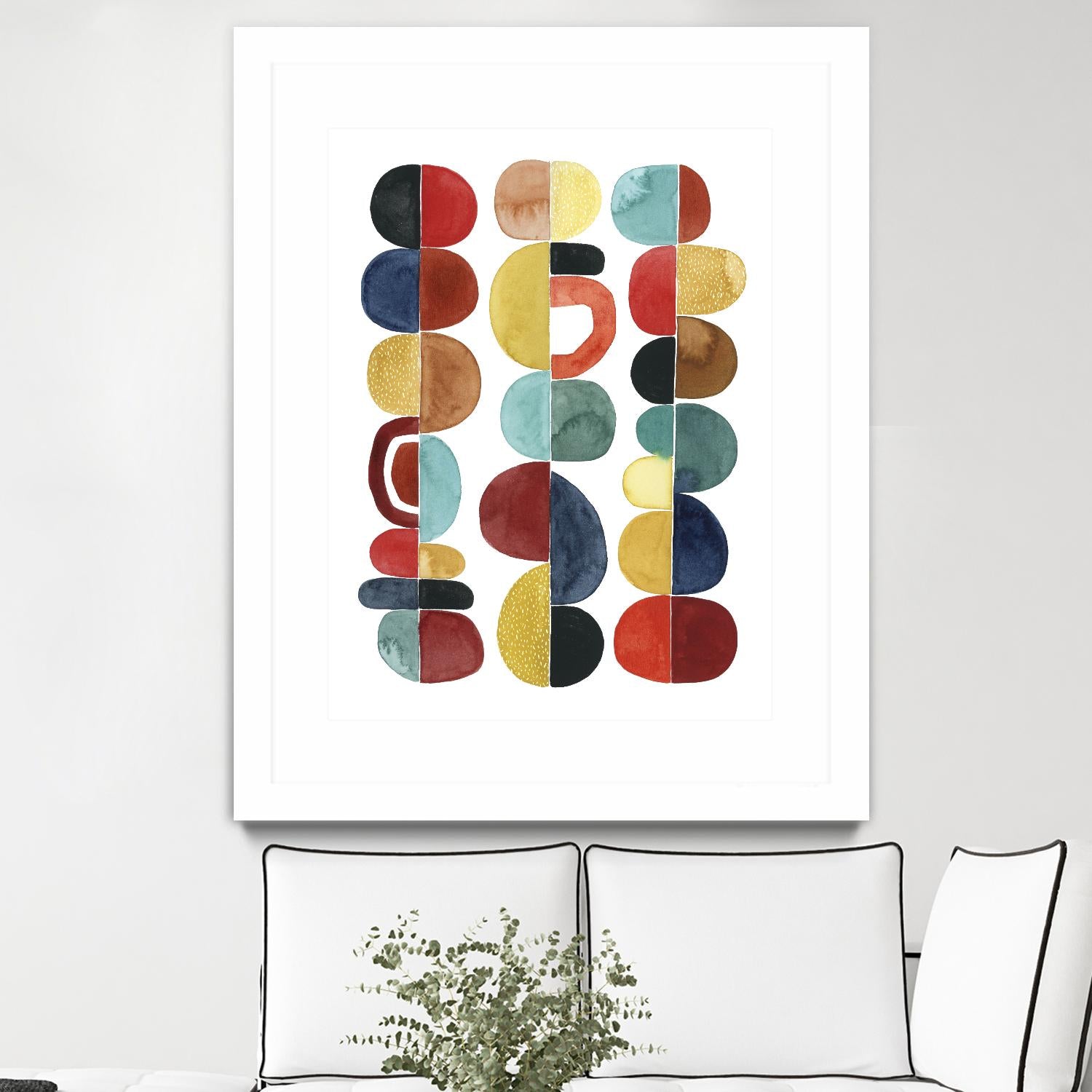 Midcentury Sunrise II by Grace Popp on GIANT ART - brights abstract