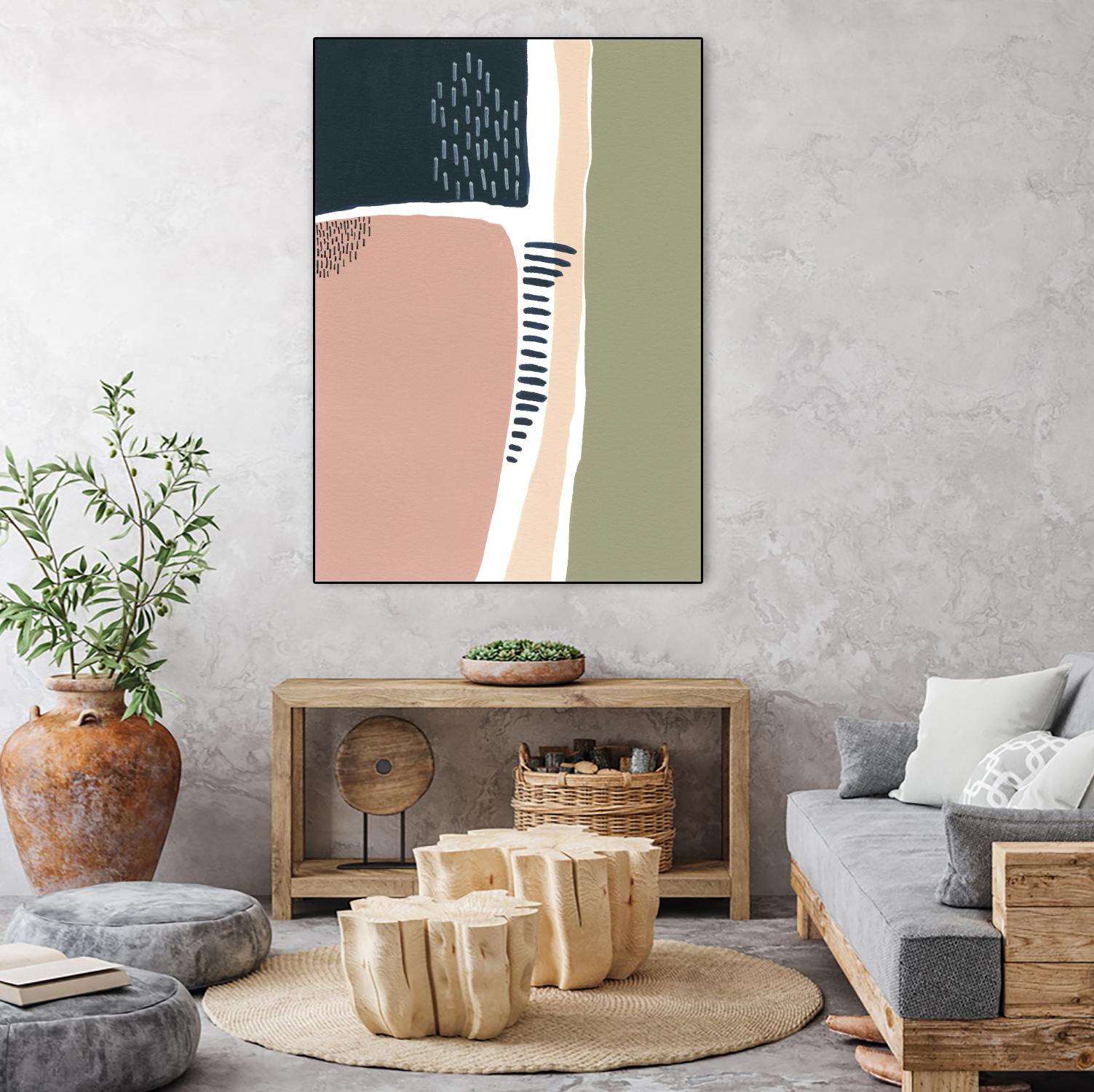 Simple Marks I by Regina Moore on GIANT ART - pastels abstract