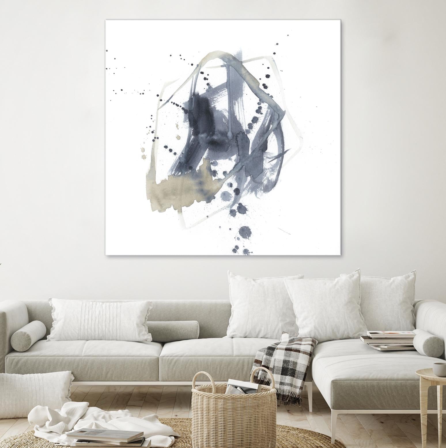 Off Center I by Jennifer Goldberger on GIANT ART - neutral abstract