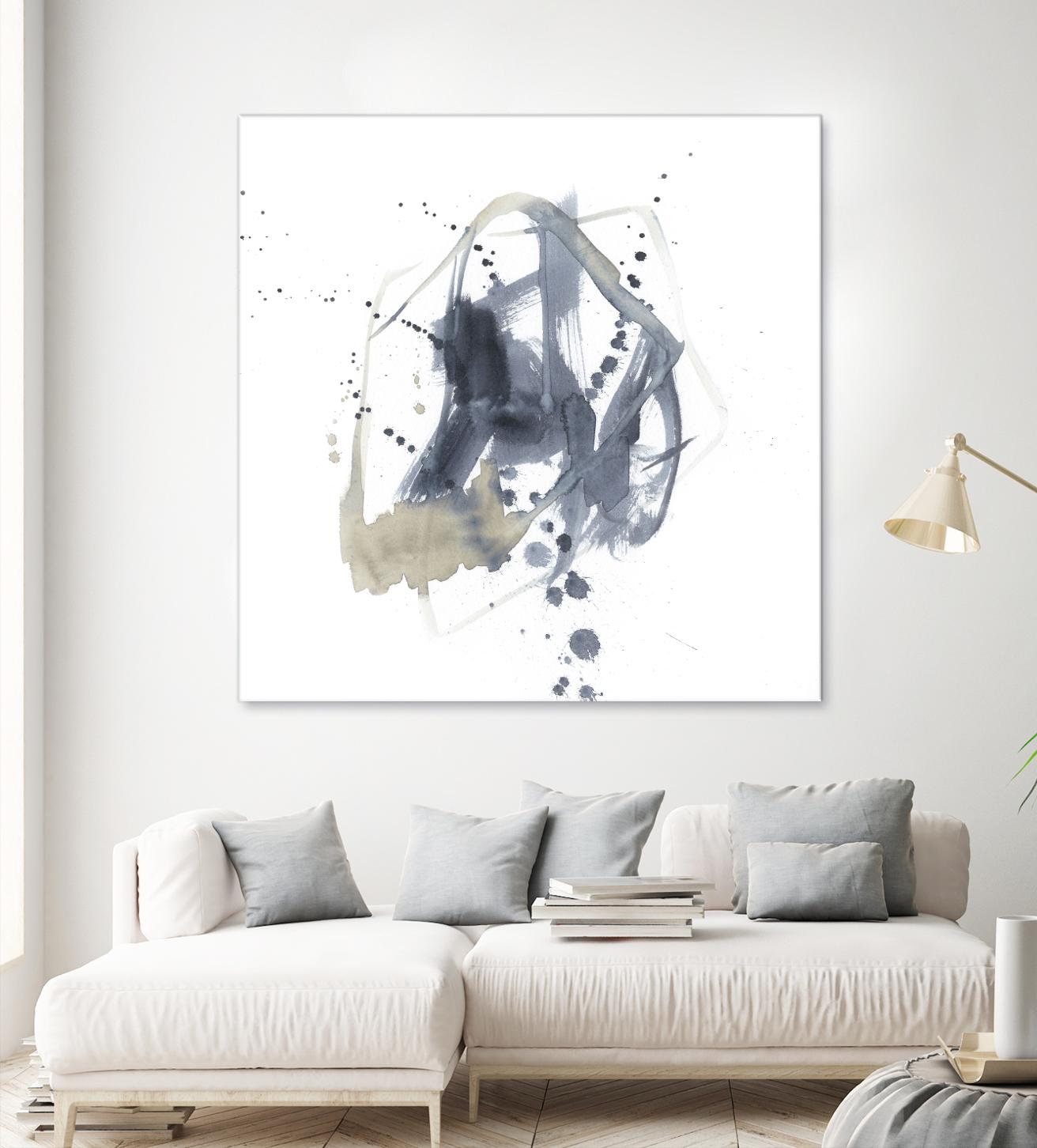 Off Center I by Jennifer Goldberger on GIANT ART - neutral abstract