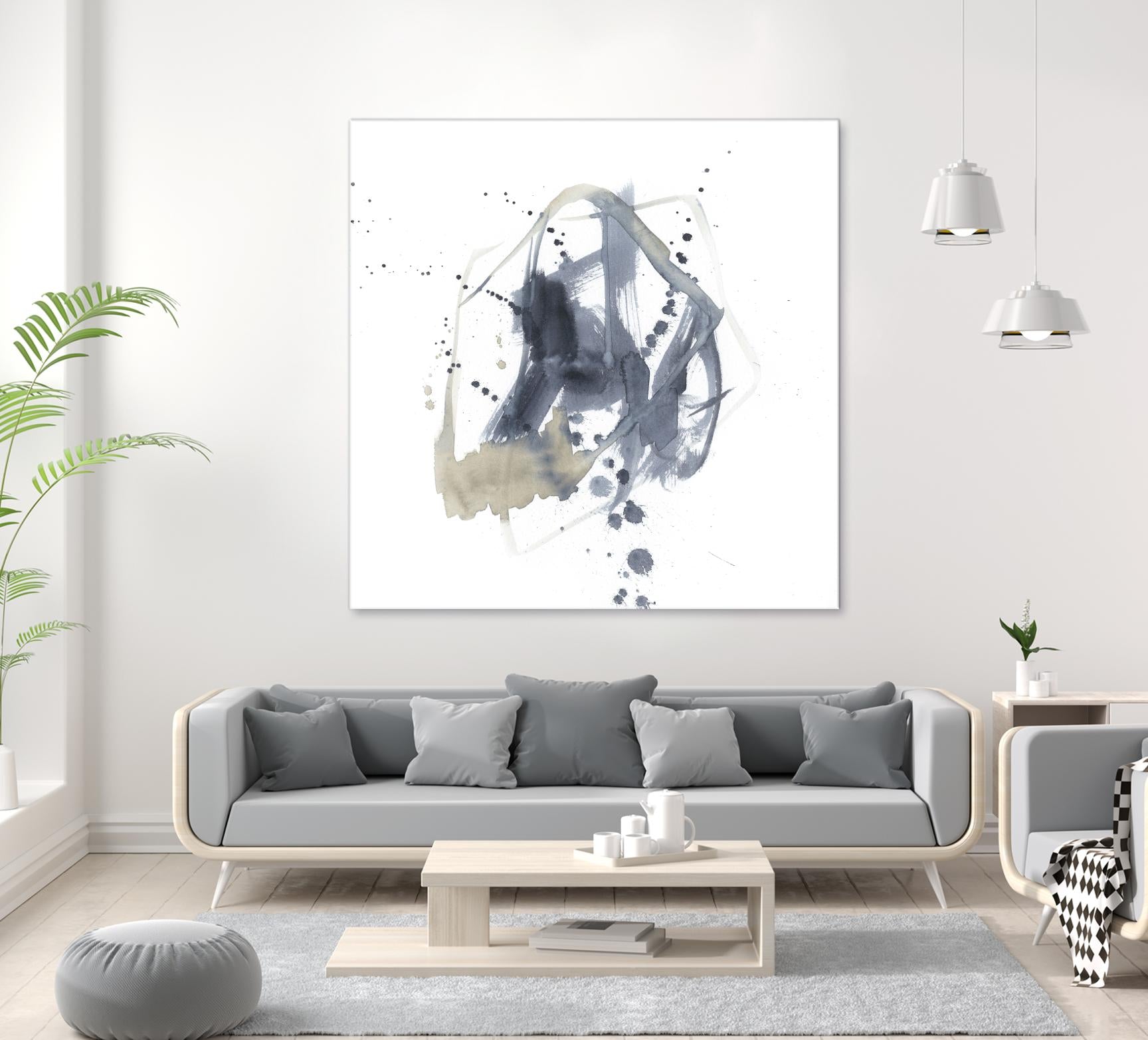 Off Center I by Jennifer Goldberger on GIANT ART - neutral abstract