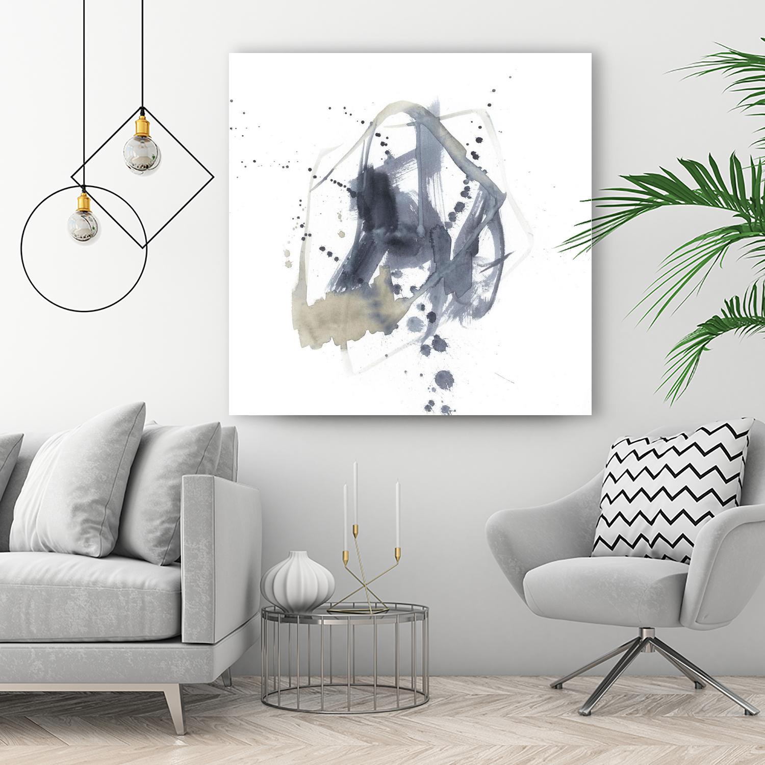 Off Center I by Jennifer Goldberger on GIANT ART - neutral abstract