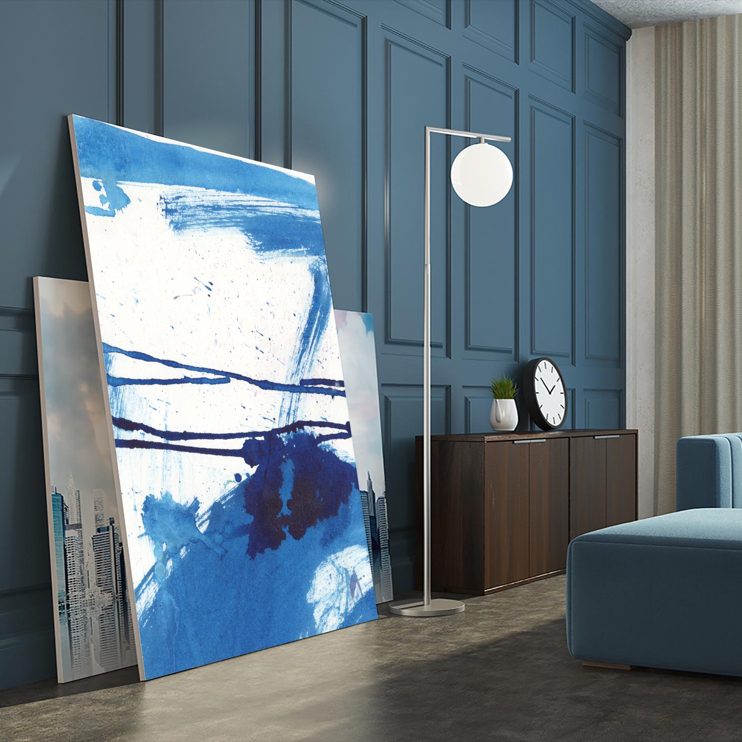 Blue Mystic I by Joyce Combs on GIANT ART - blue abstract