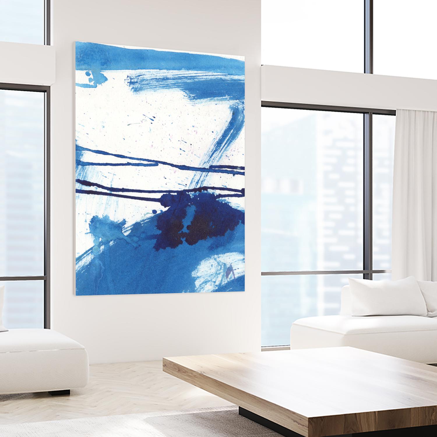 Blue Mystic I by Joyce Combs on GIANT ART - blue abstract