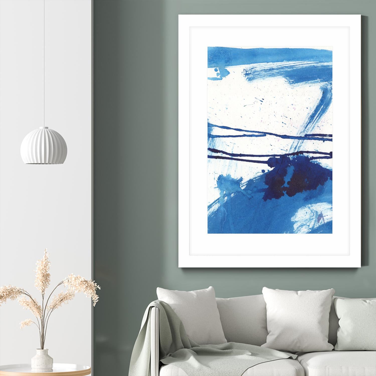 Blue Mystic I by Joyce Combs on GIANT ART - blue abstract