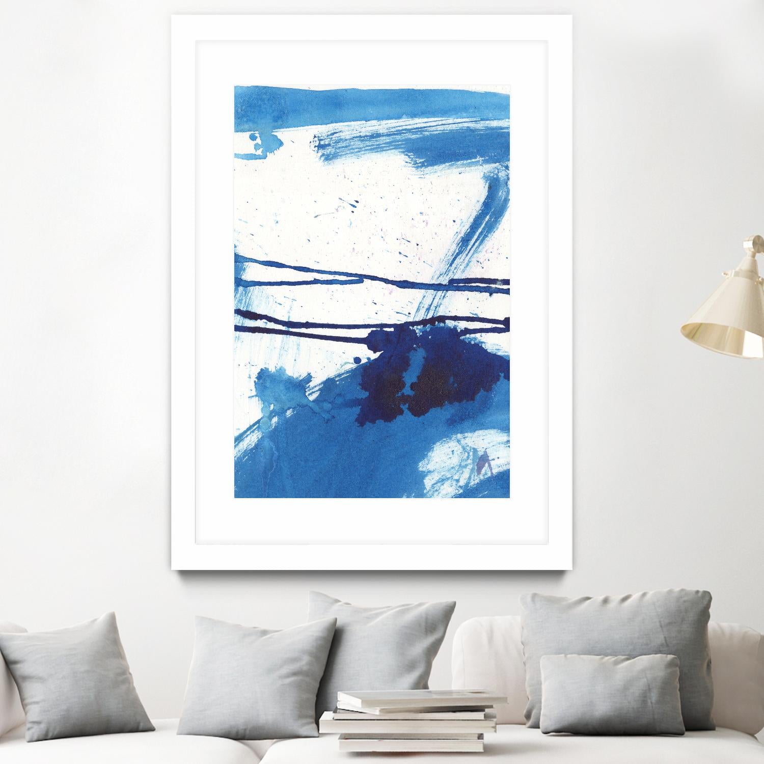 Blue Mystic I by Joyce Combs on GIANT ART - blue abstract