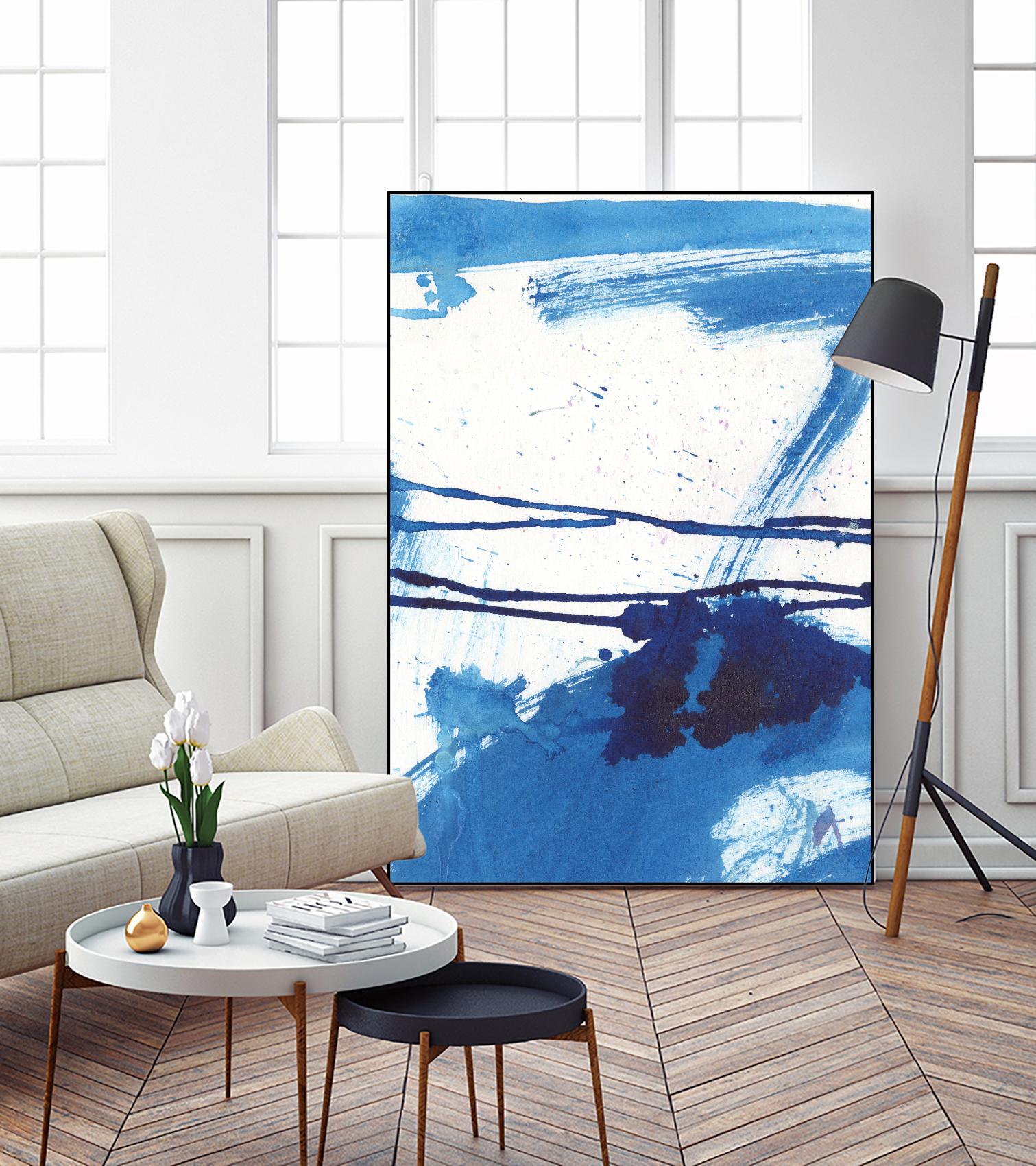 Blue Mystic I by Joyce Combs on GIANT ART - blue abstract