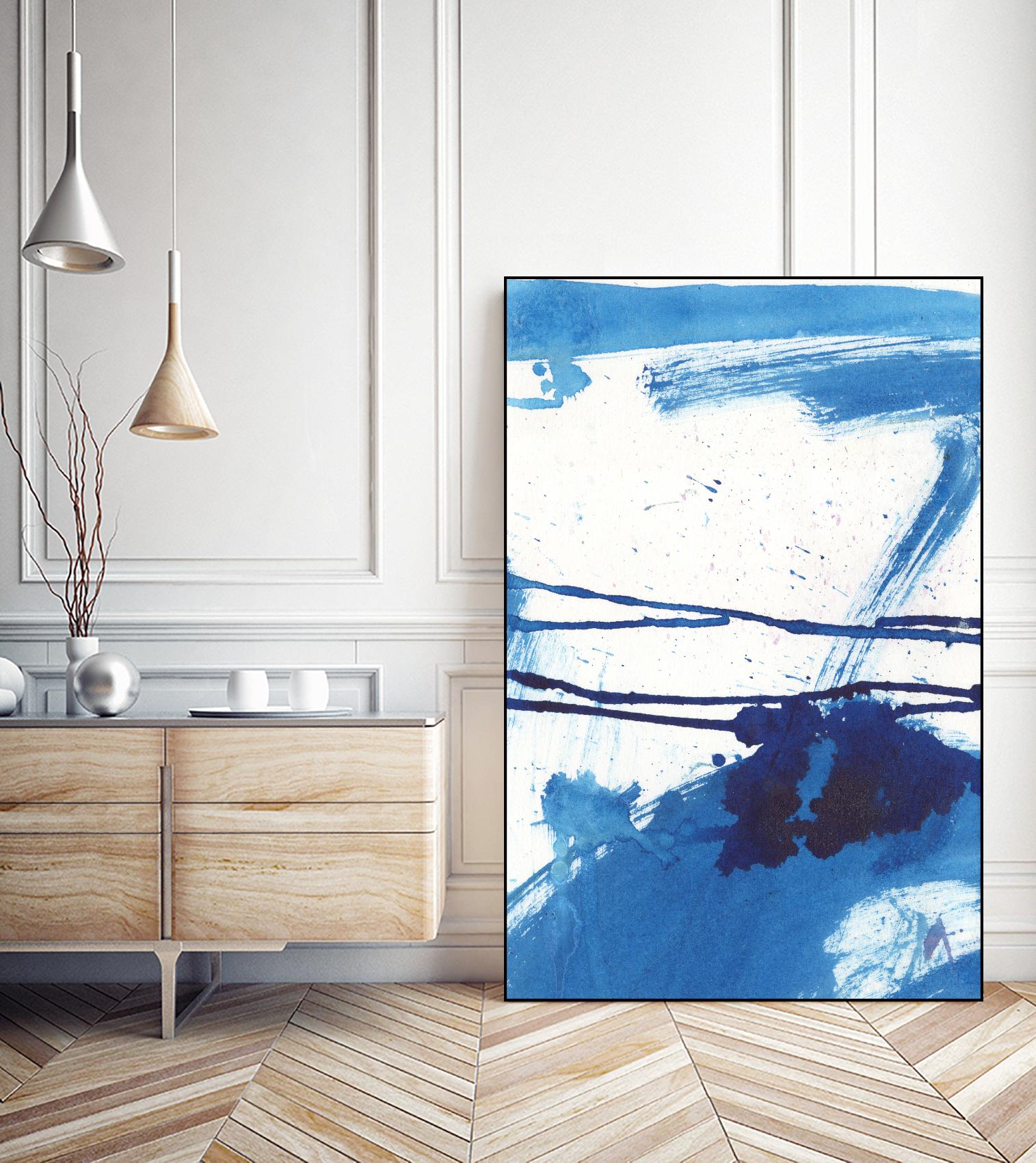 Blue Mystic I by Joyce Combs on GIANT ART - blue abstract