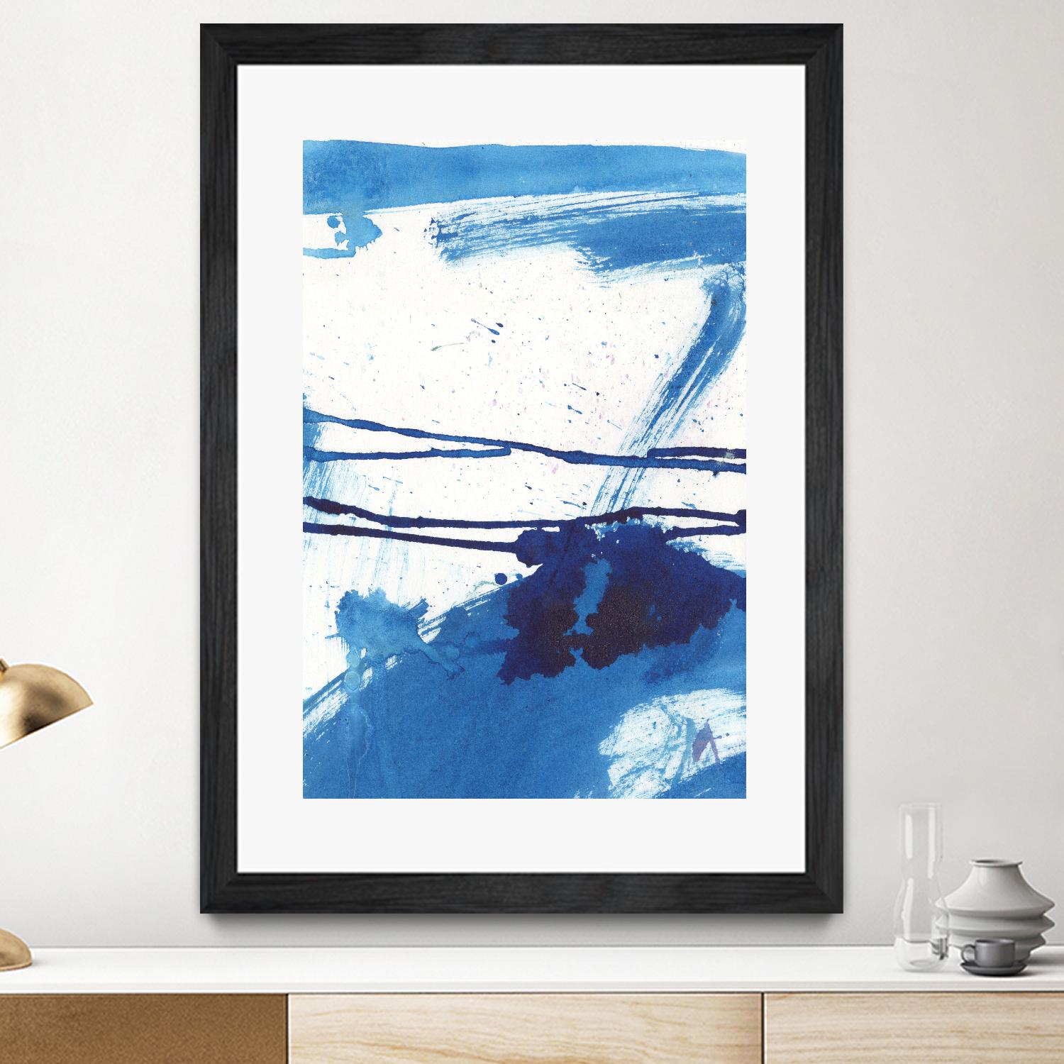 Blue Mystic I by Joyce Combs on GIANT ART - blue abstract