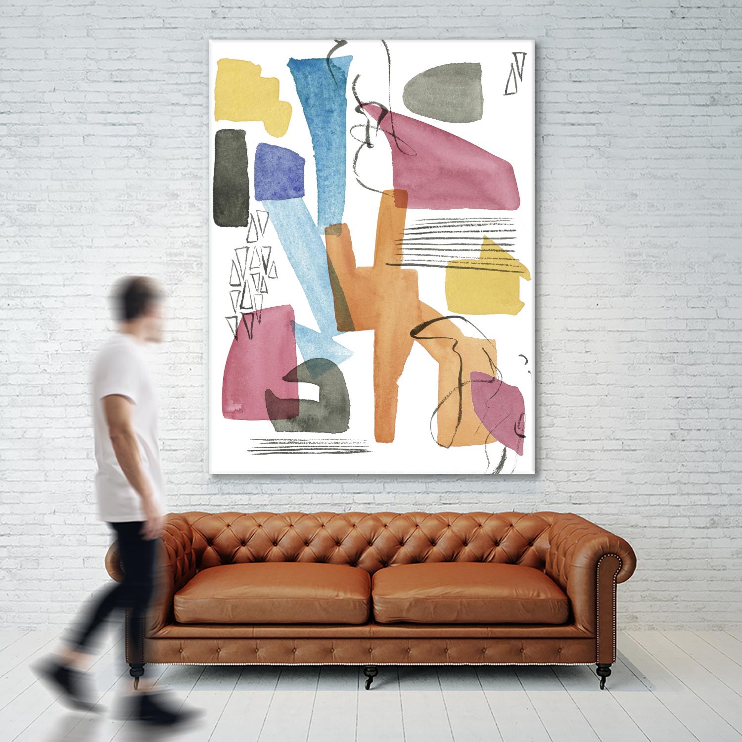 Colors of Sound I by Melissa Wang on GIANT ART - brights abstract