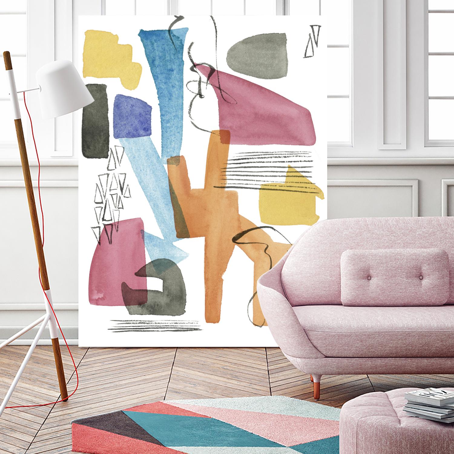 Colors of Sound I by Melissa Wang on GIANT ART - brights abstract