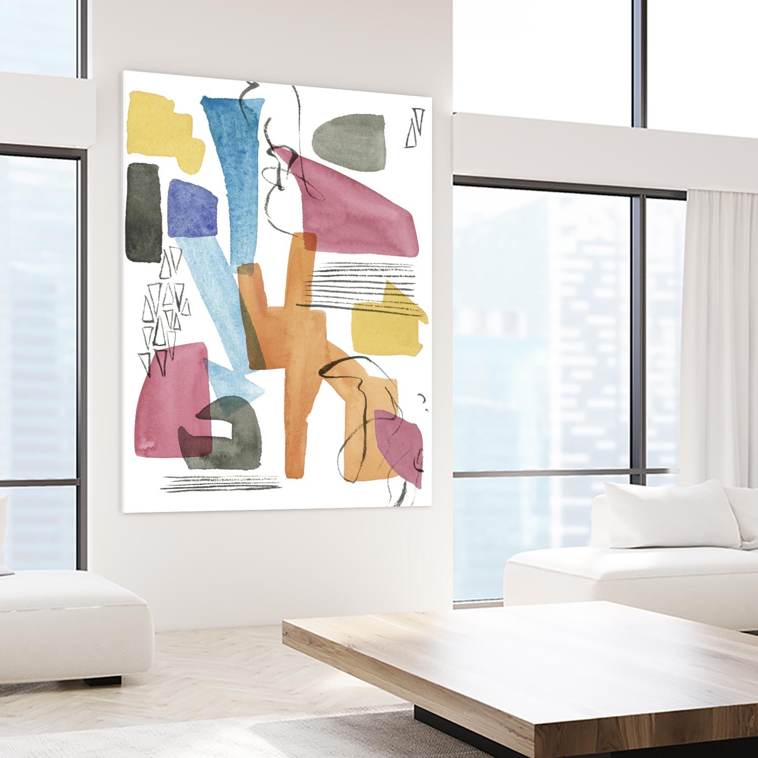 Colors of Sound I by Melissa Wang on GIANT ART - brights abstract