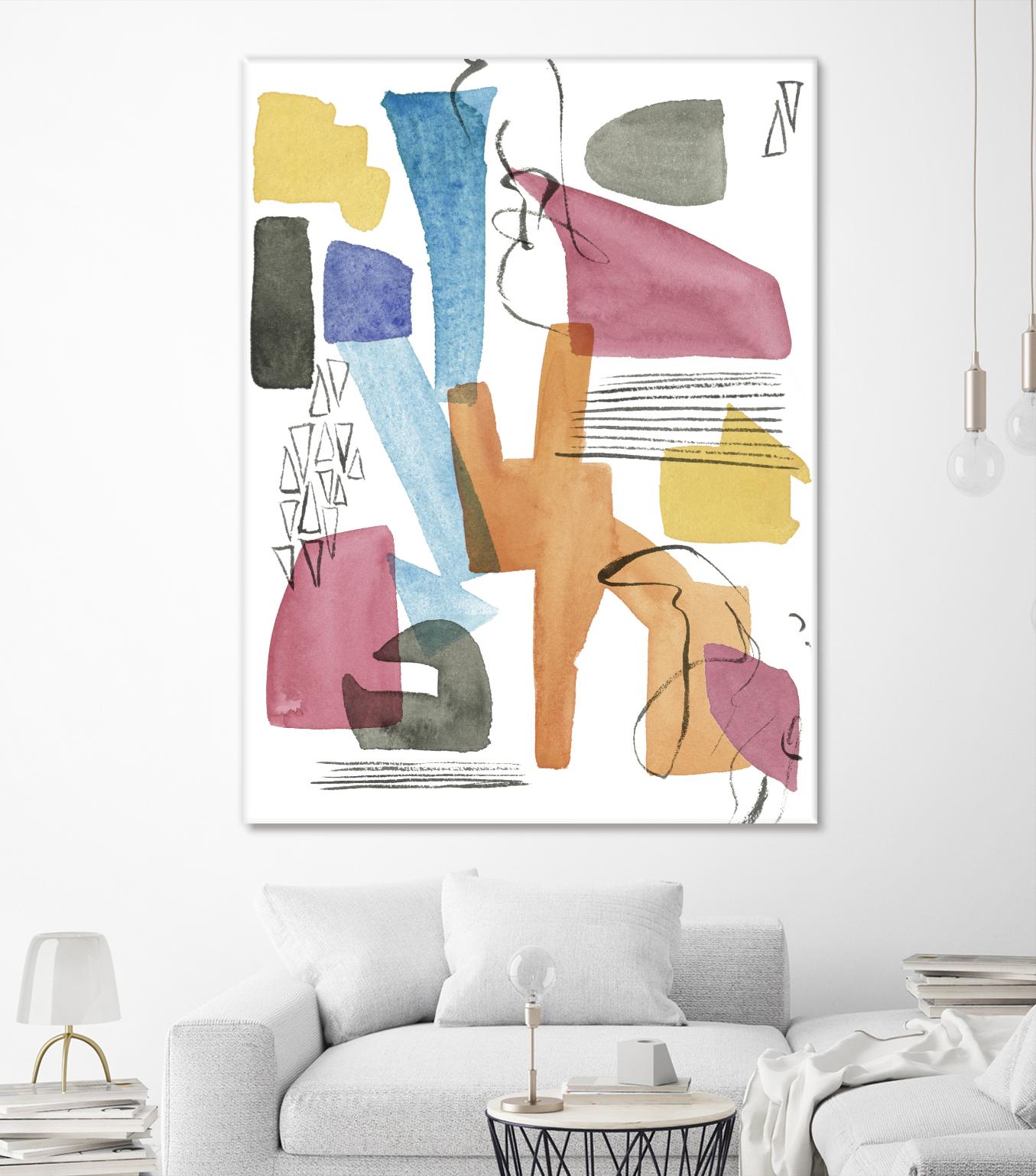Colors of Sound I by Melissa Wang on GIANT ART - brights abstract