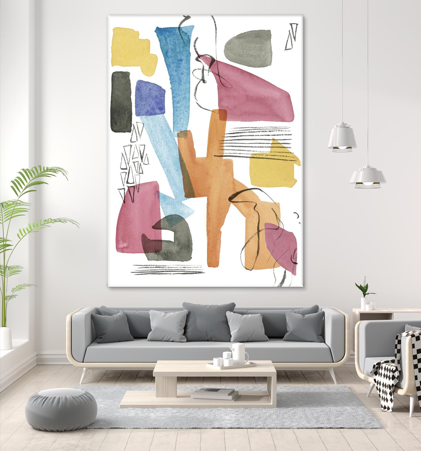 Colors of Sound I by Melissa Wang on GIANT ART - brights abstract