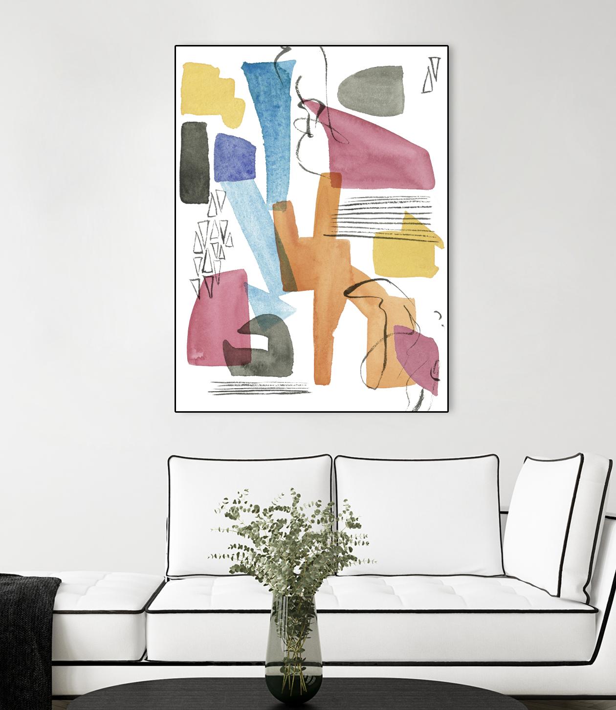 Colors of Sound I by Melissa Wang on GIANT ART - brights abstract