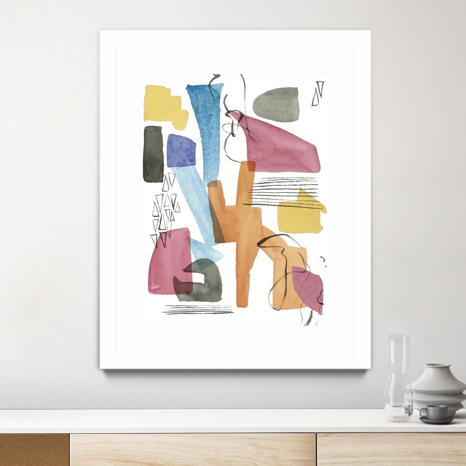 Colors of Sound I by Melissa Wang on GIANT ART - brights abstract