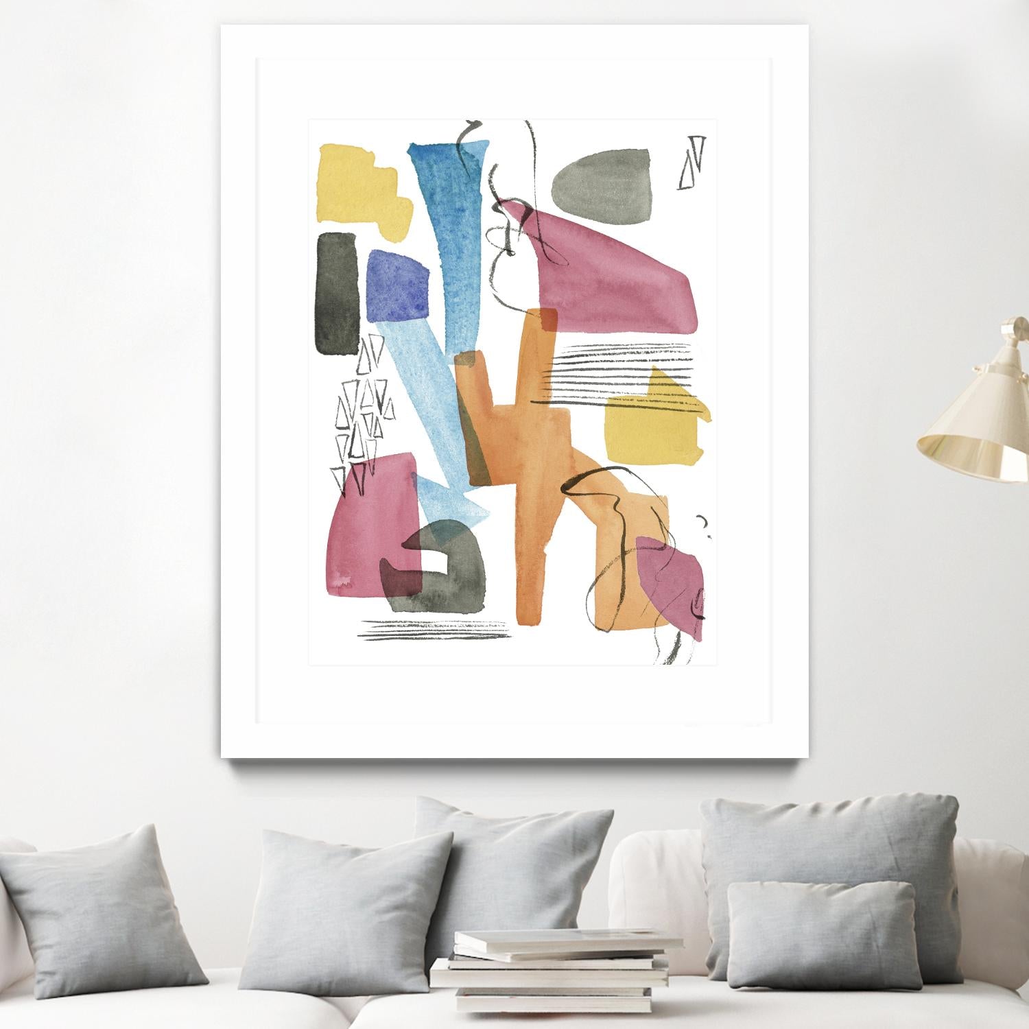 Colors of Sound I by Melissa Wang on GIANT ART - brights abstract