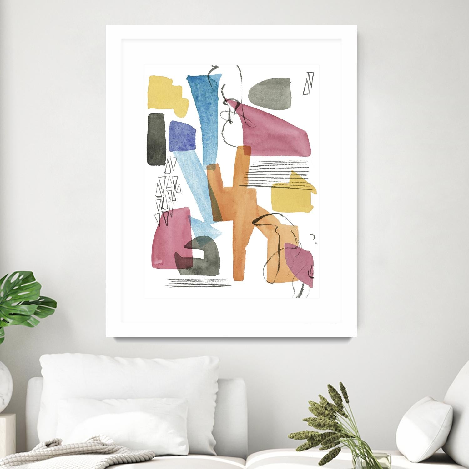 Colors of Sound I by Melissa Wang on GIANT ART - brights abstract