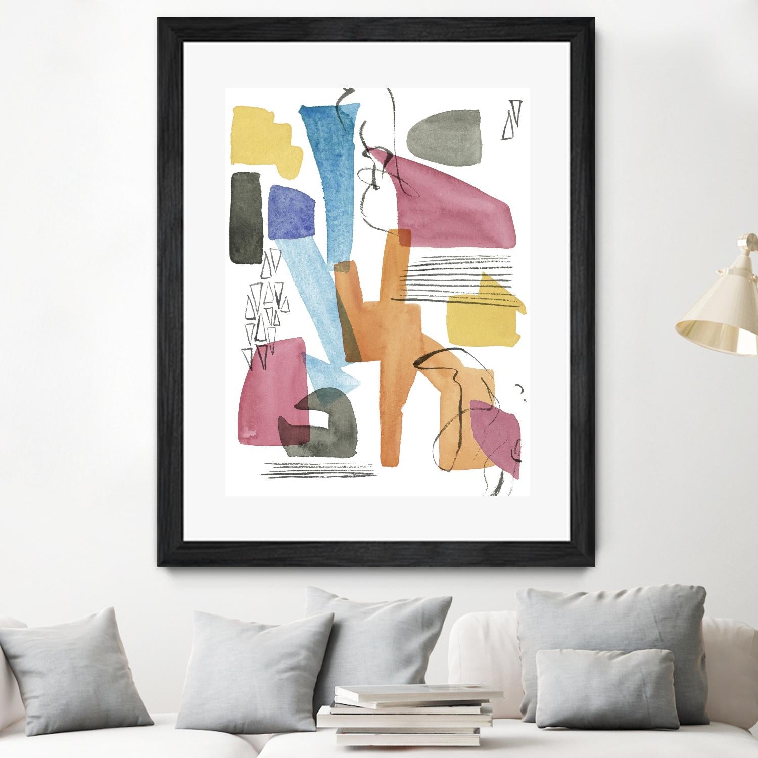 Colors of Sound I by Melissa Wang on GIANT ART - brights abstract