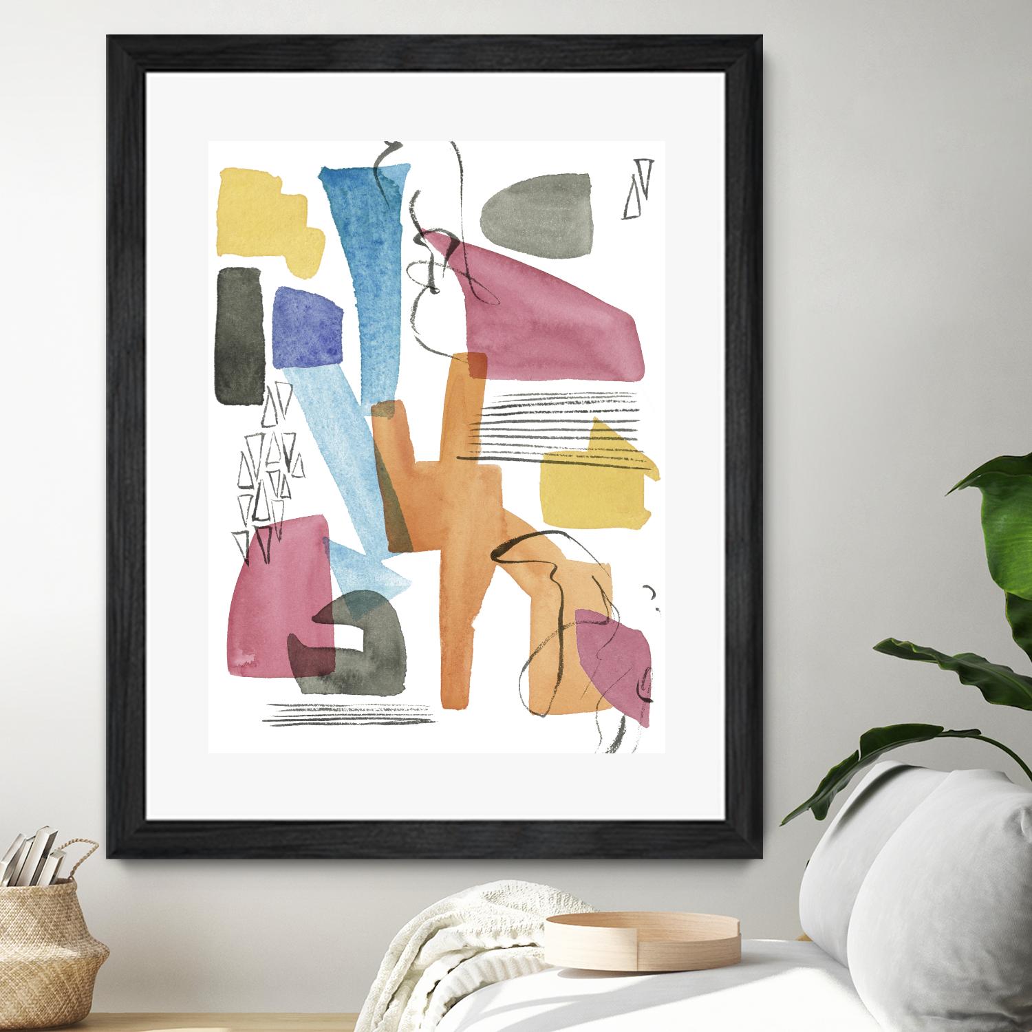 Colors of Sound I by Melissa Wang on GIANT ART - brights abstract