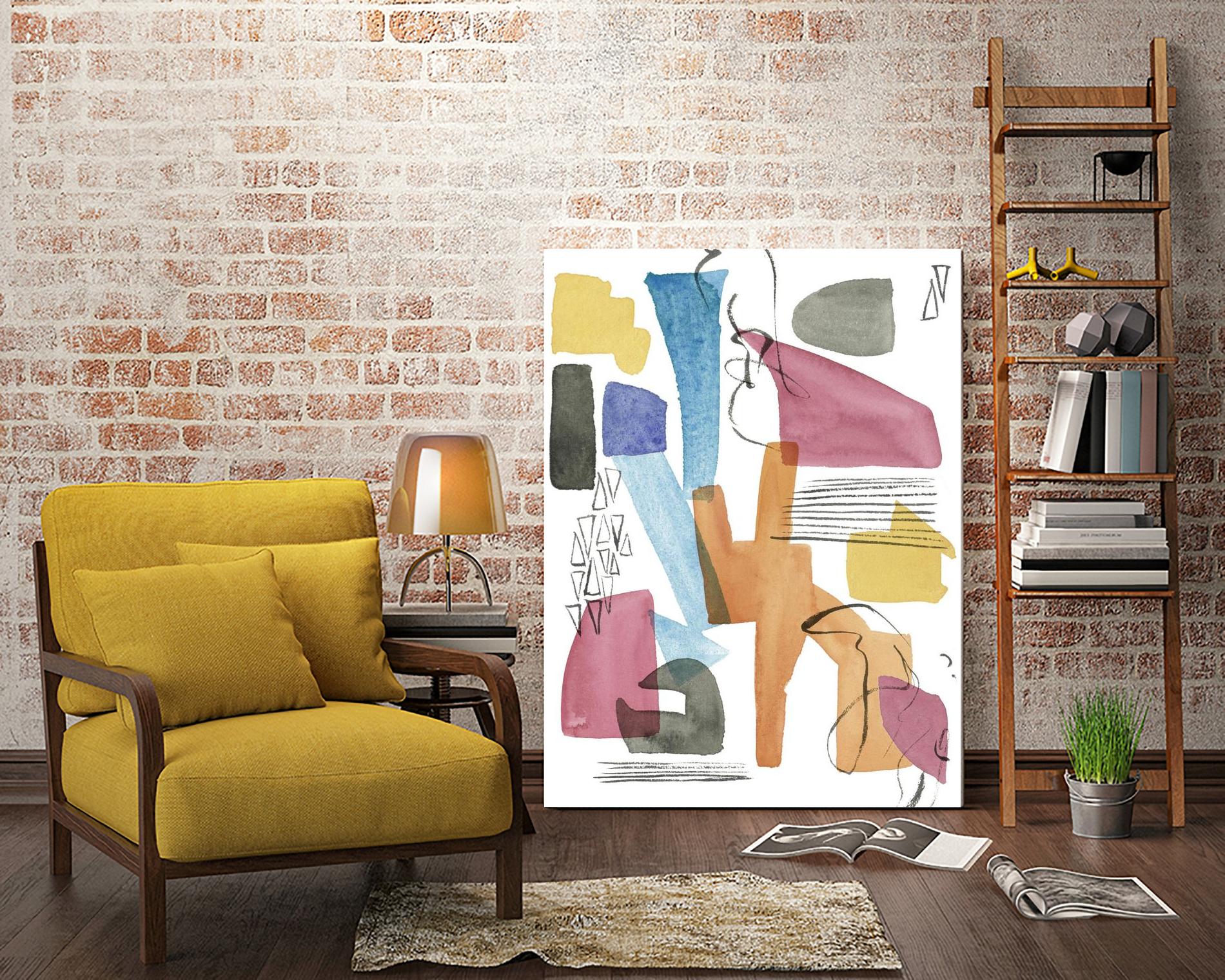 Colors of Sound I by Melissa Wang on GIANT ART - brights abstract