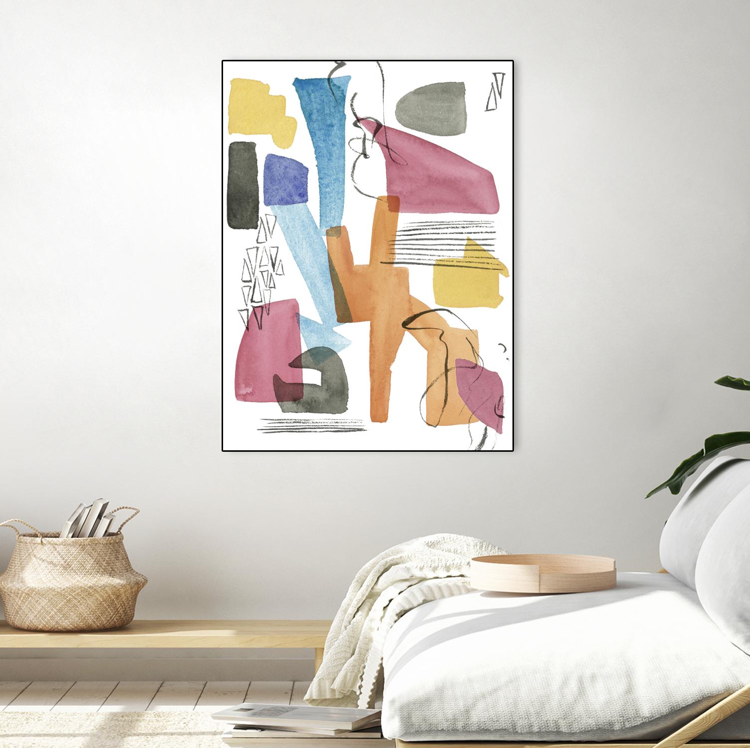 Colors of Sound I by Melissa Wang on GIANT ART - brights abstract