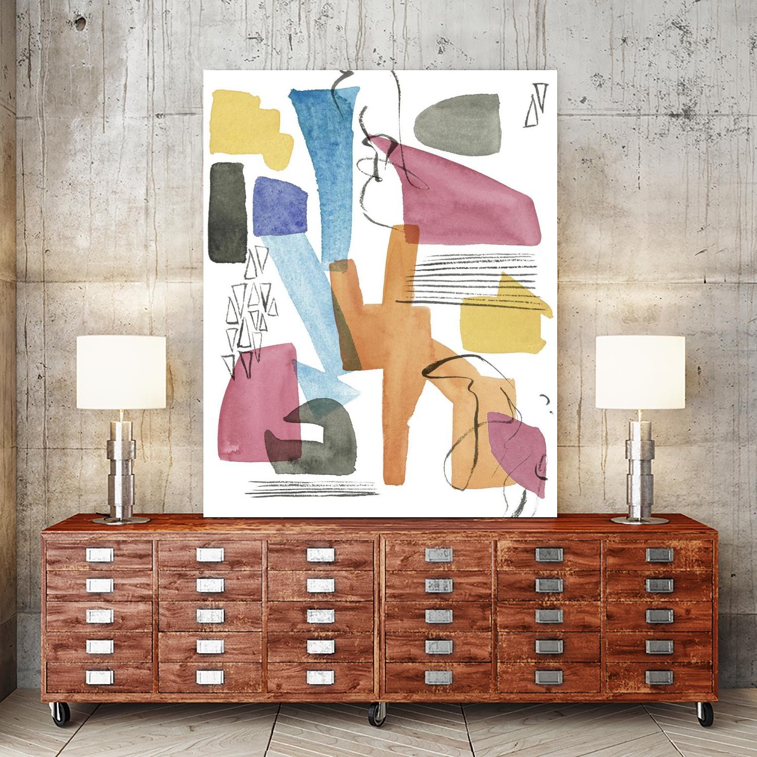 Colors of Sound I by Melissa Wang on GIANT ART - brights abstract