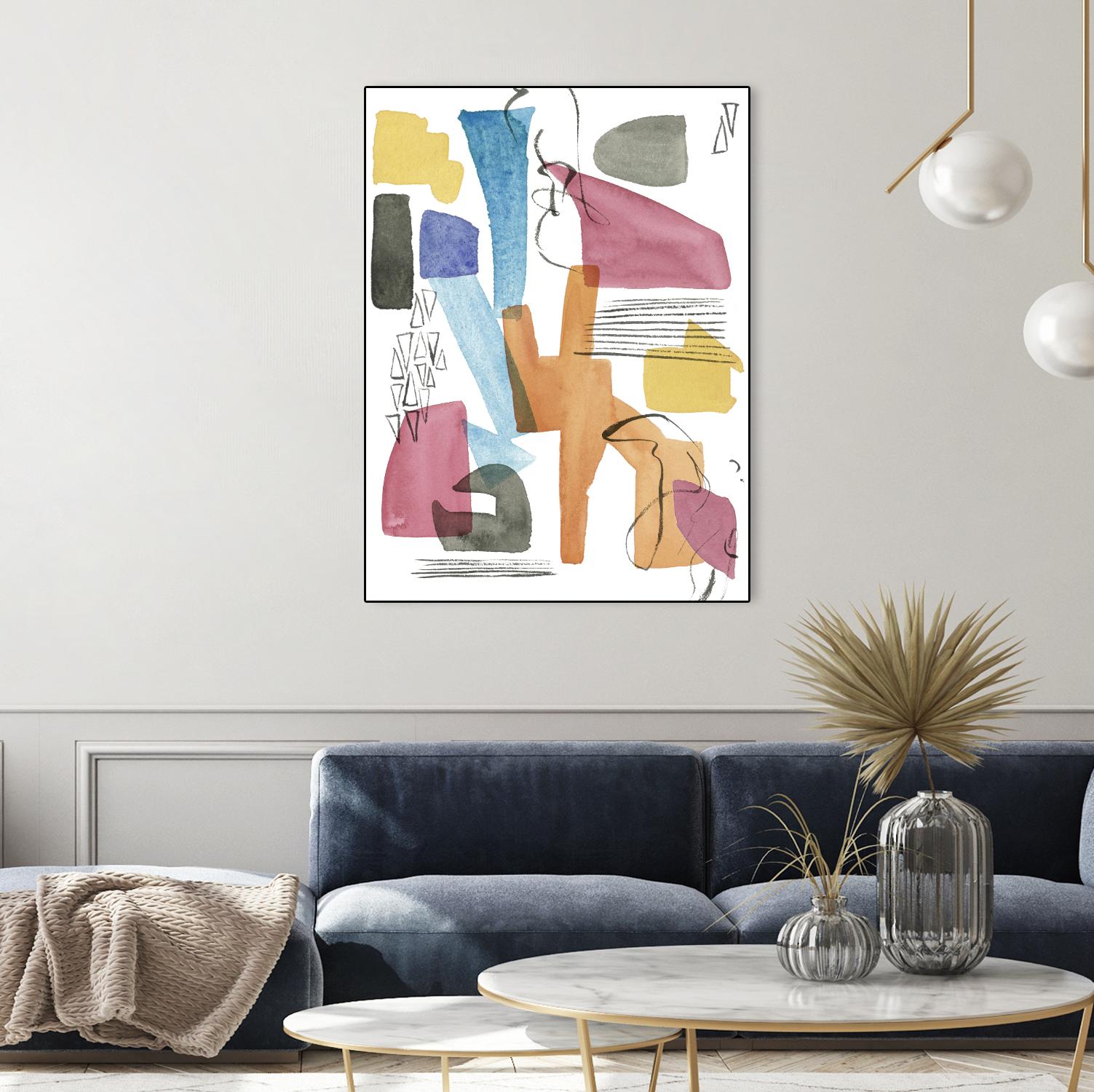 Colors of Sound I by Melissa Wang on GIANT ART - brights abstract