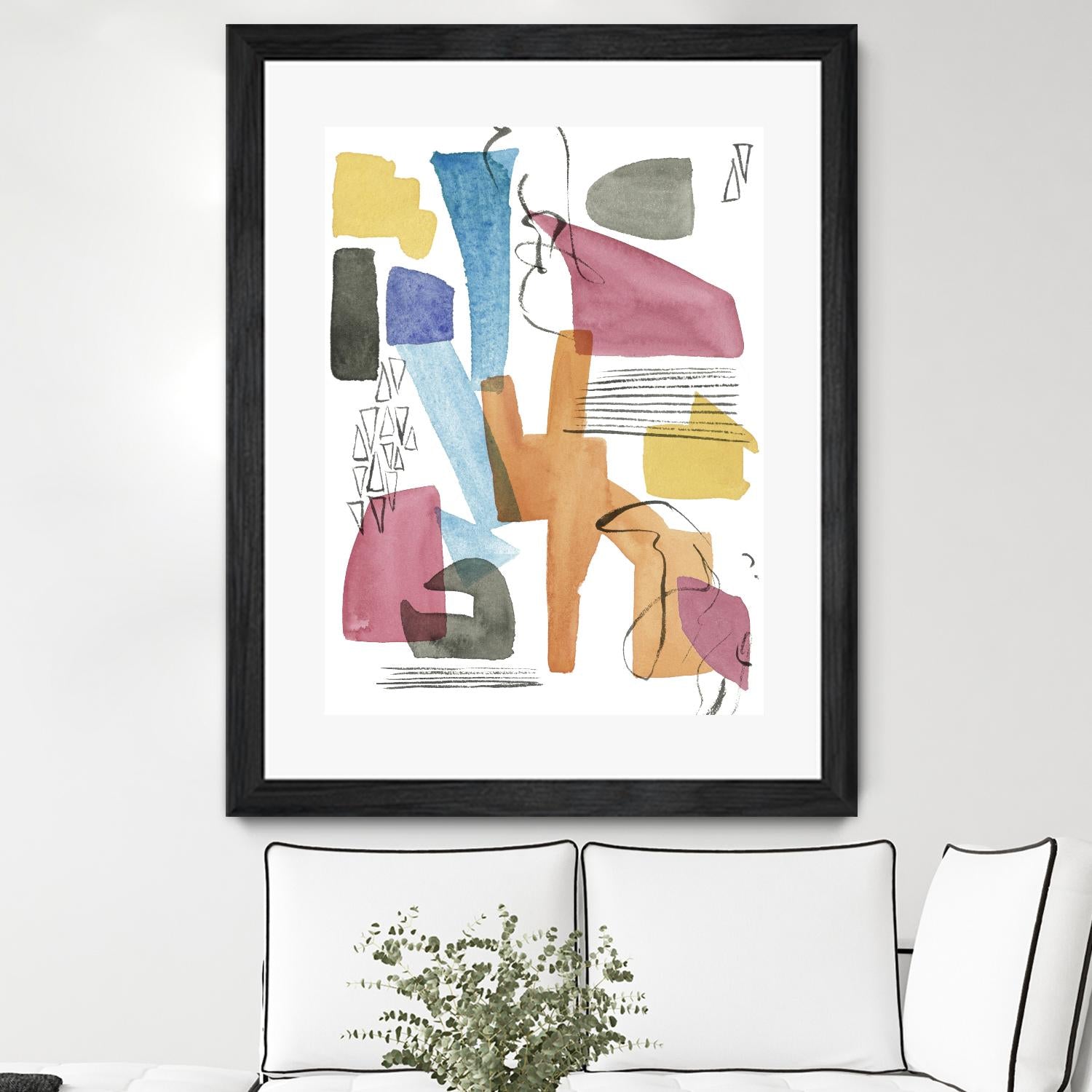 Colors of Sound I by Melissa Wang on GIANT ART - brights abstract