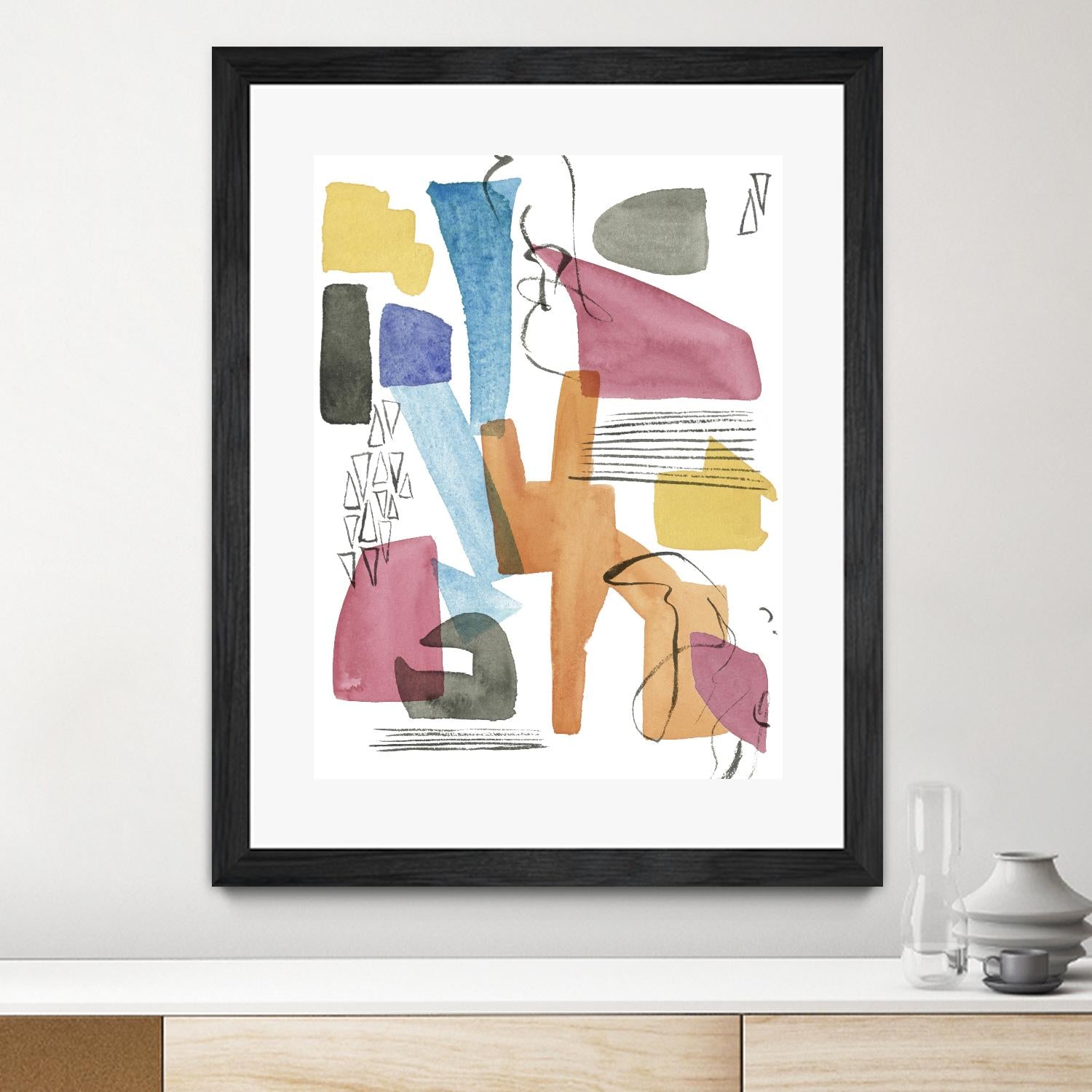 Colors of Sound I by Melissa Wang on GIANT ART - brights abstract