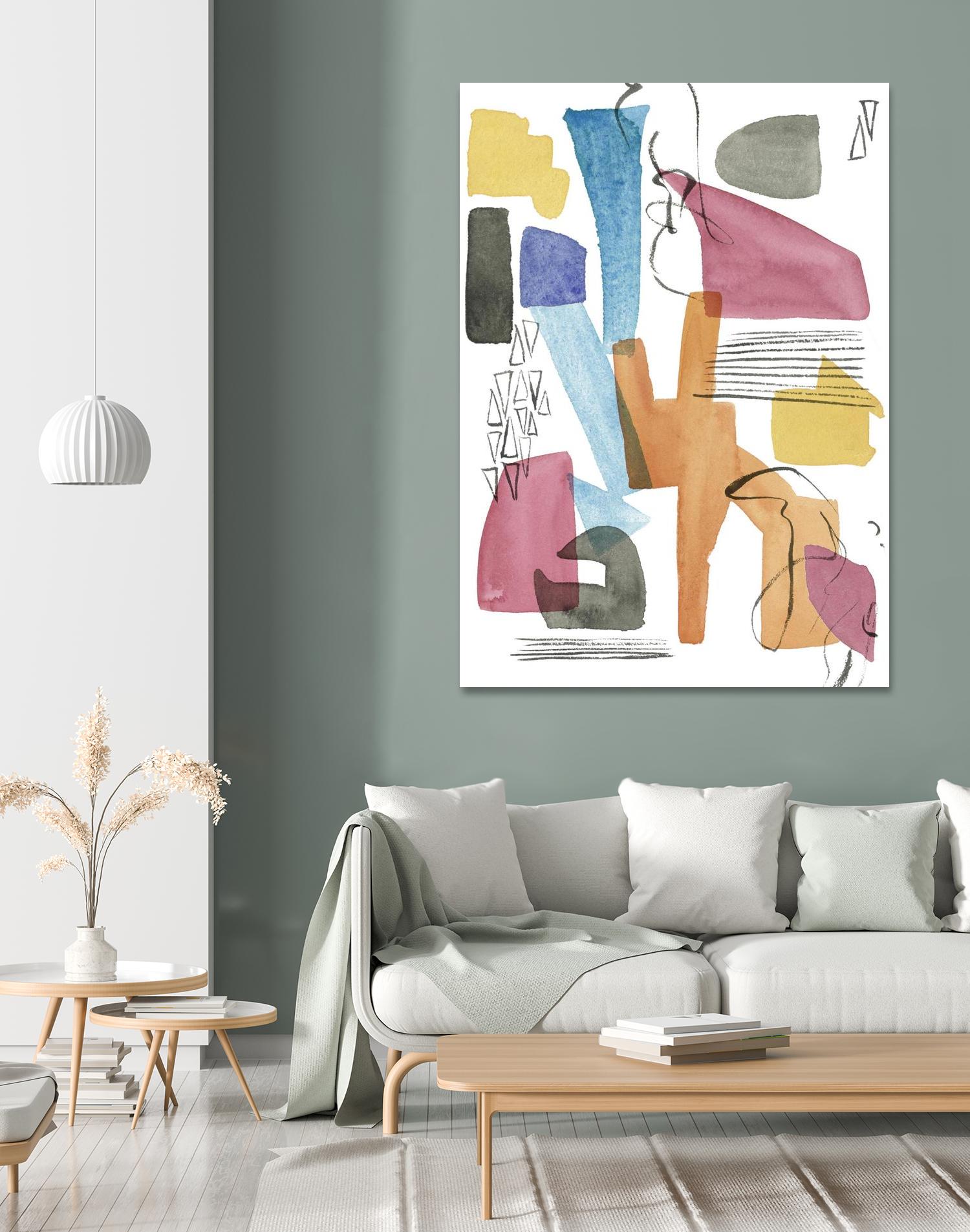 Colors of Sound I by Melissa Wang on GIANT ART - brights abstract