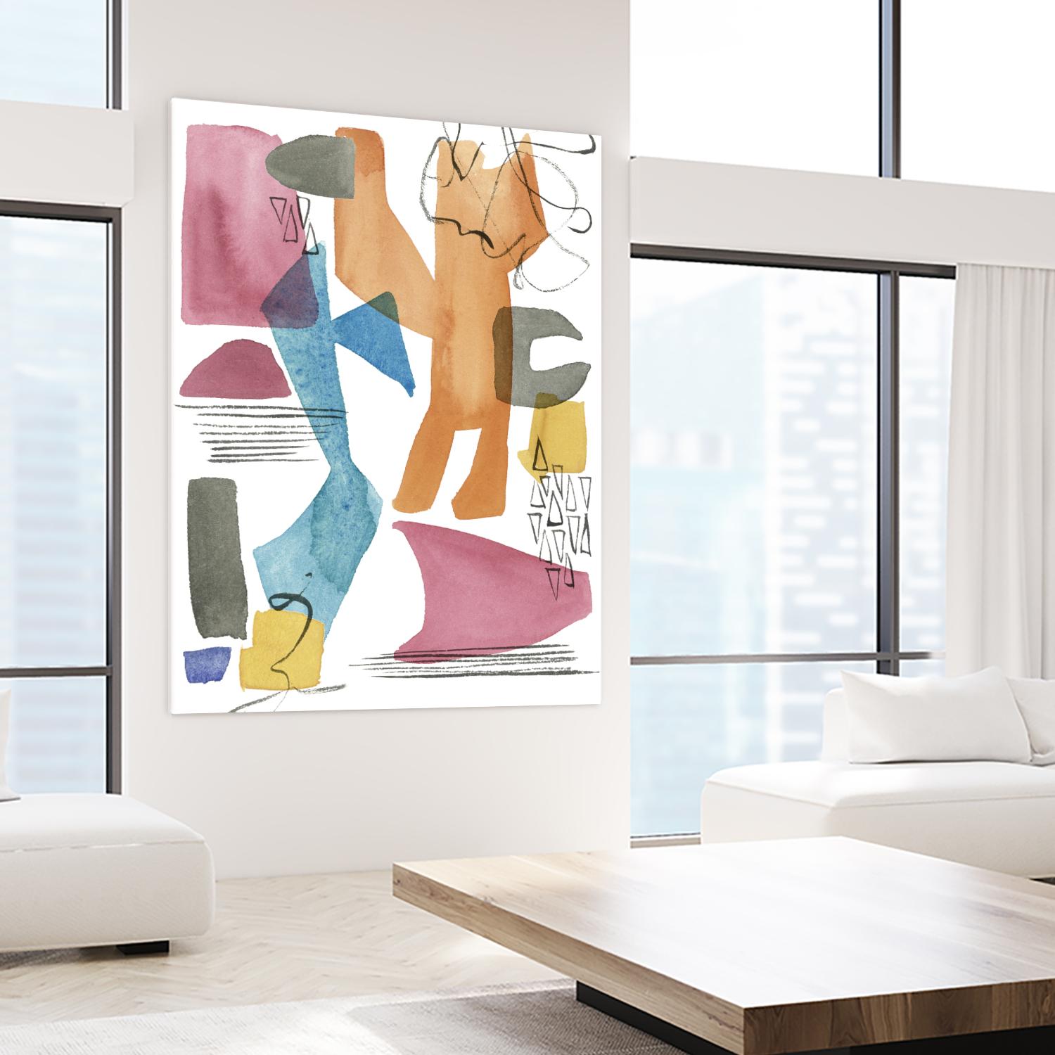 Colors of Sound II by Melissa Wang on GIANT ART - brights abstract