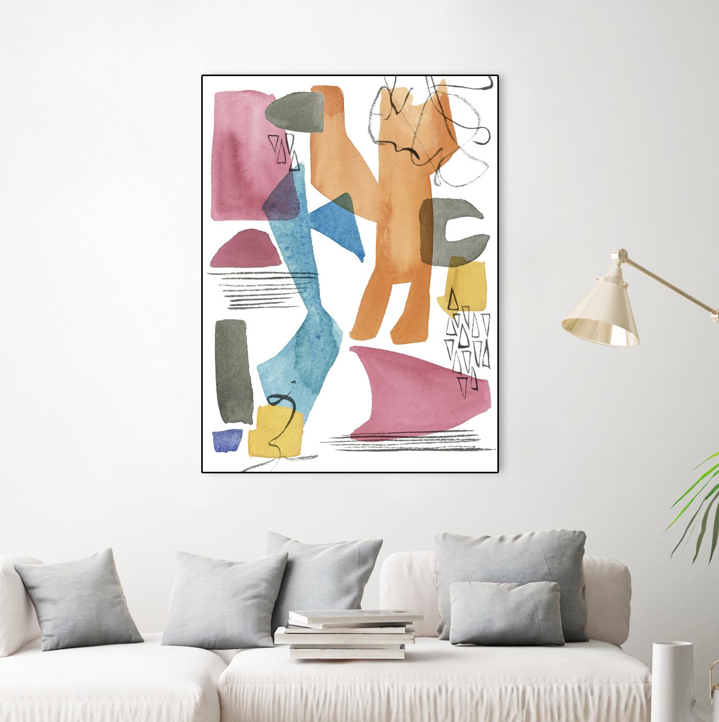 Colors of Sound II by Melissa Wang on GIANT ART - brights abstract