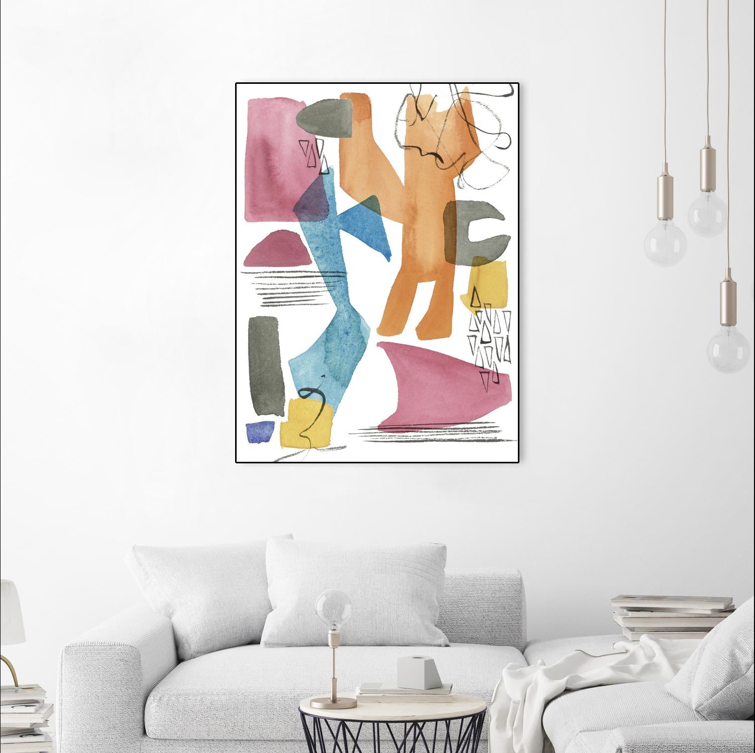 Colors of Sound II by Melissa Wang on GIANT ART - brights abstract