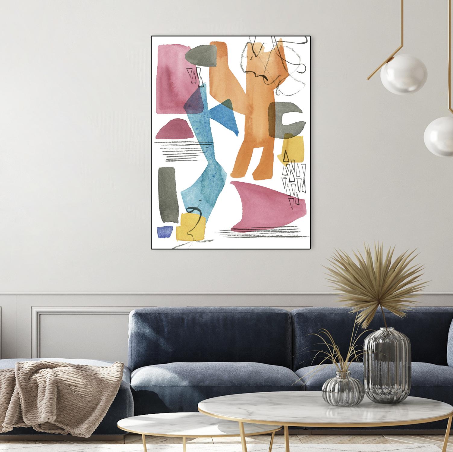 Colors of Sound II by Melissa Wang on GIANT ART - brights abstract