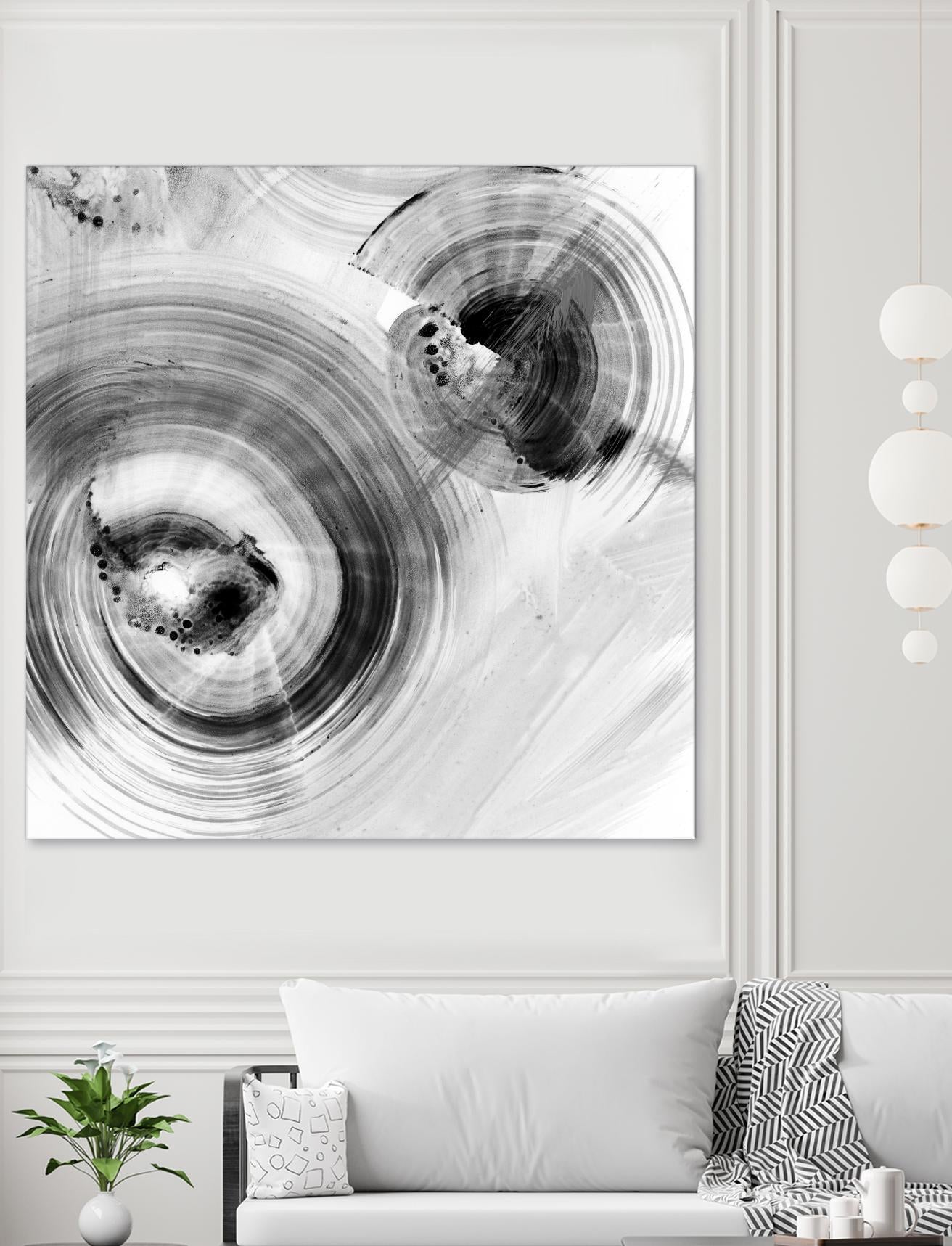 Reverse Ripple Effect I by Ethan Harper on GIANT ART - neutral abstract