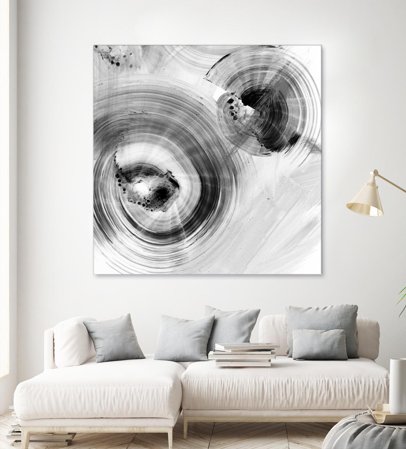 Reverse Ripple Effect I by Ethan Harper on GIANT ART - neutral abstract