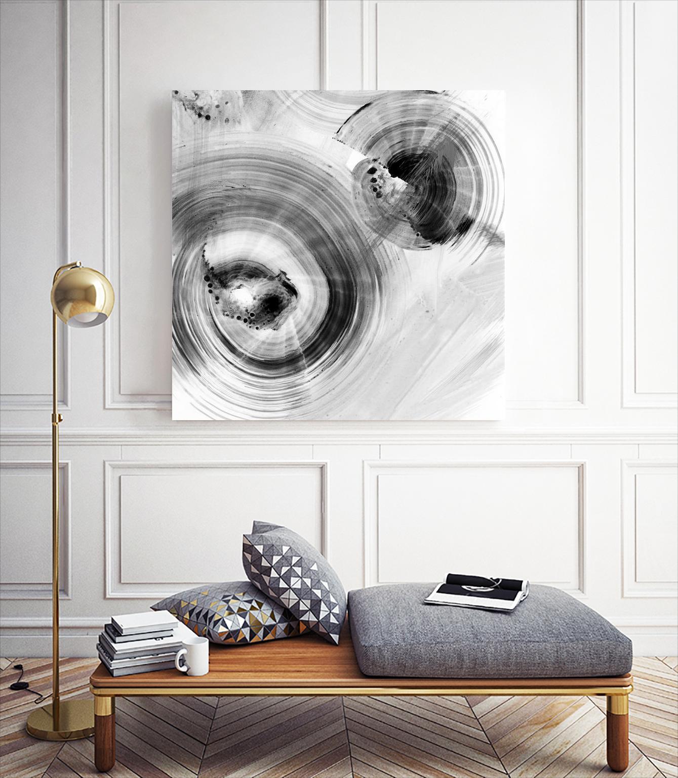 Reverse Ripple Effect I by Ethan Harper on GIANT ART - neutral abstract