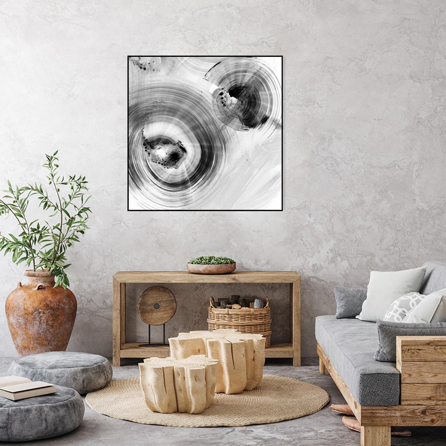 Reverse Ripple Effect I by Ethan Harper on GIANT ART - neutral abstract