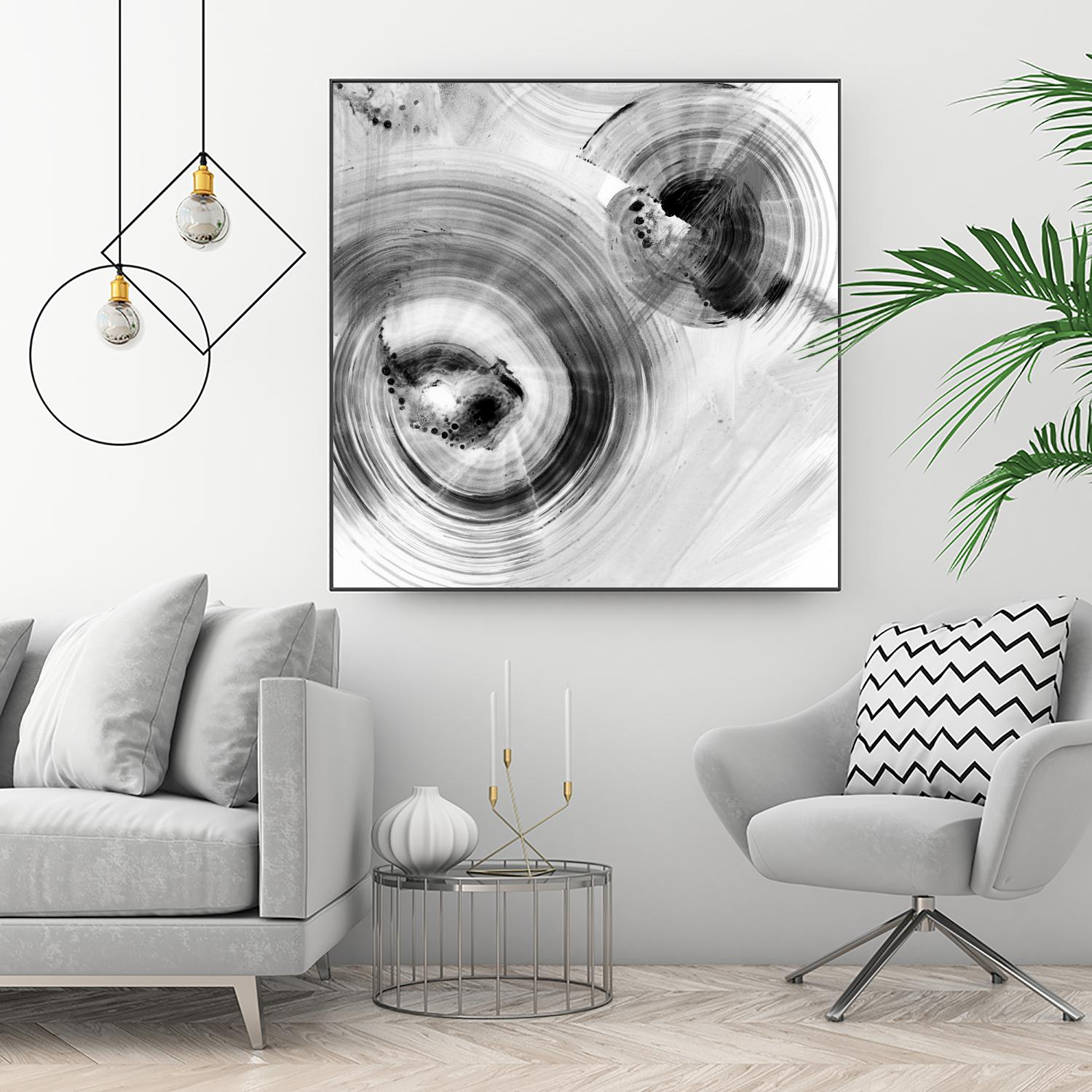 Reverse Ripple Effect I by Ethan Harper on GIANT ART - neutral abstract