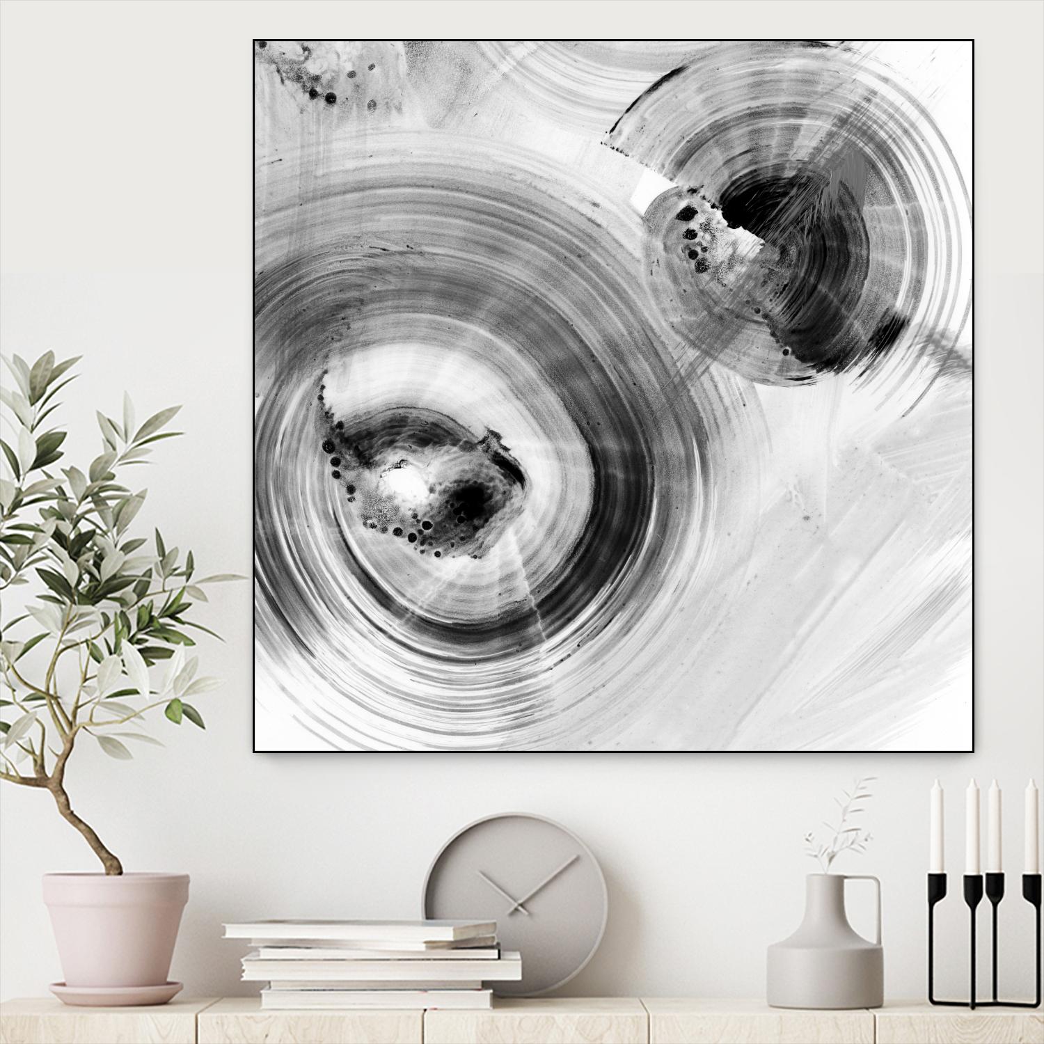 Reverse Ripple Effect I by Ethan Harper on GIANT ART - neutral abstract