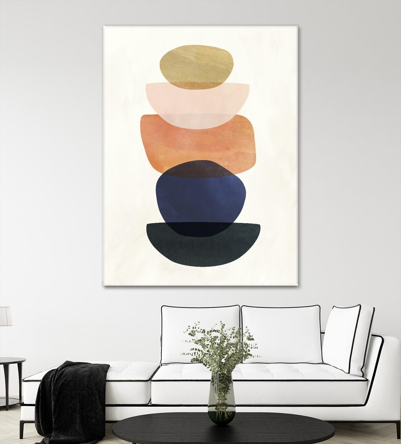 Mod Pods II by Victoria Borges on GIANT ART - blue abstract