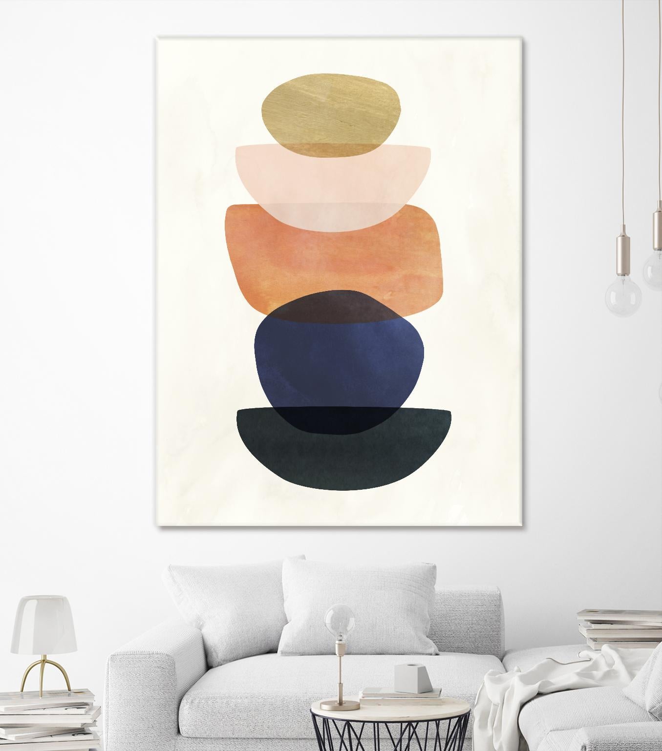 Mod Pods II by Victoria Borges on GIANT ART - blue abstract